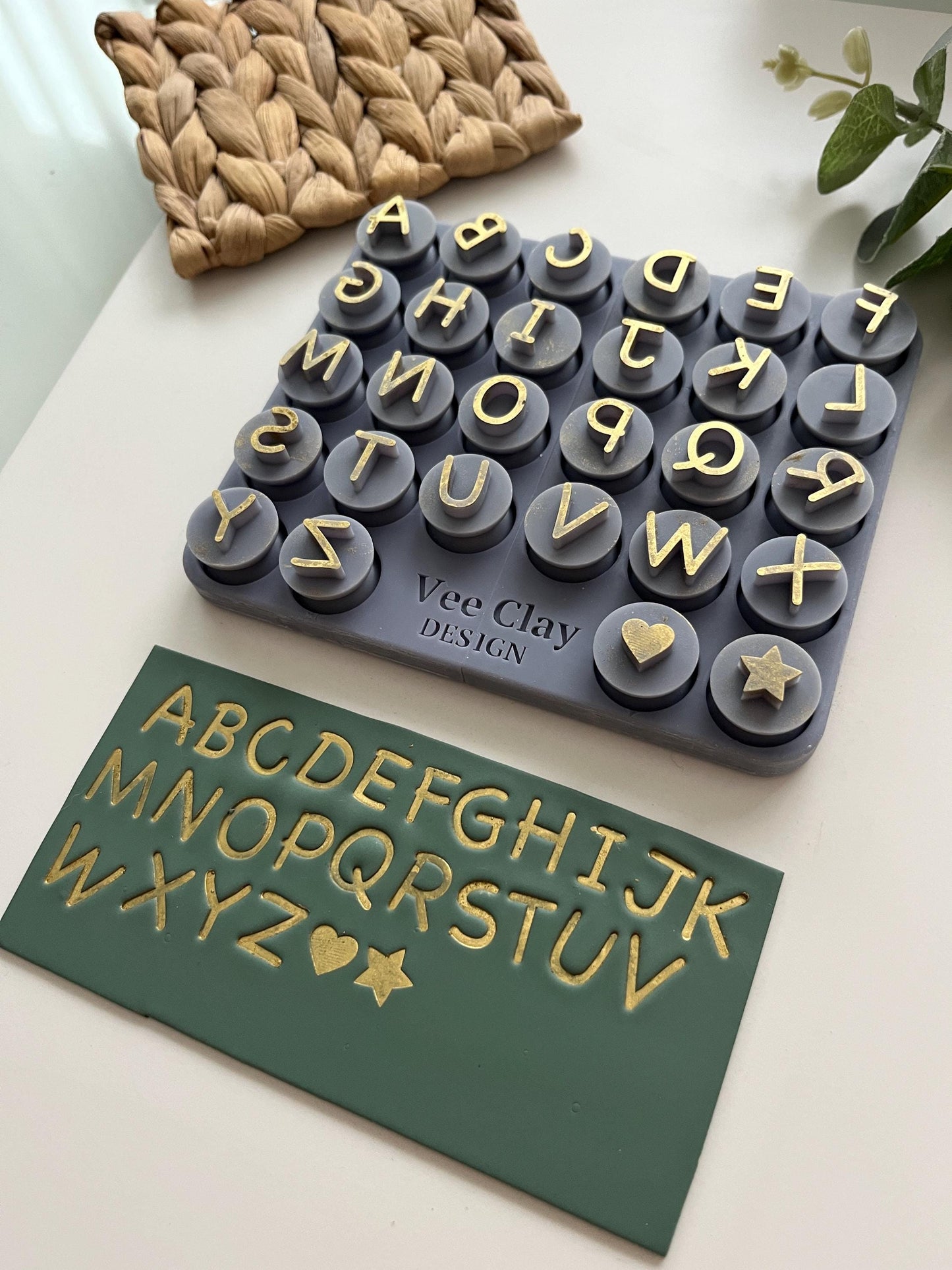 Alphabet Stamps FUN FONT / Polymer Clay Cutters / Micro Cutters / Earring Making / Clay Tools