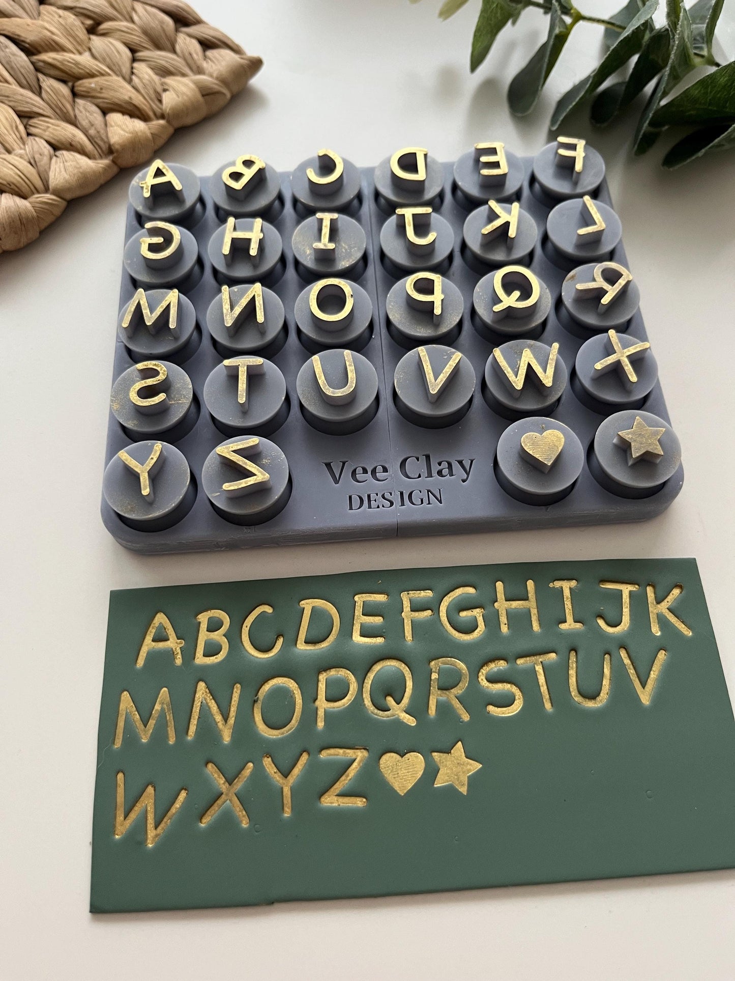 Alphabet Stamps FUN FONT / Polymer Clay Cutters / Micro Cutters / Earring Making / Clay Tools
