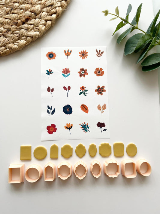 Fall Flower Transfer Paper + Charm Cutters