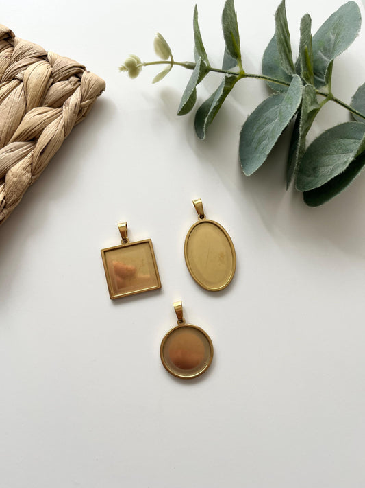 Necklace Bases & Matching Cutters - Circle, Square, Oval