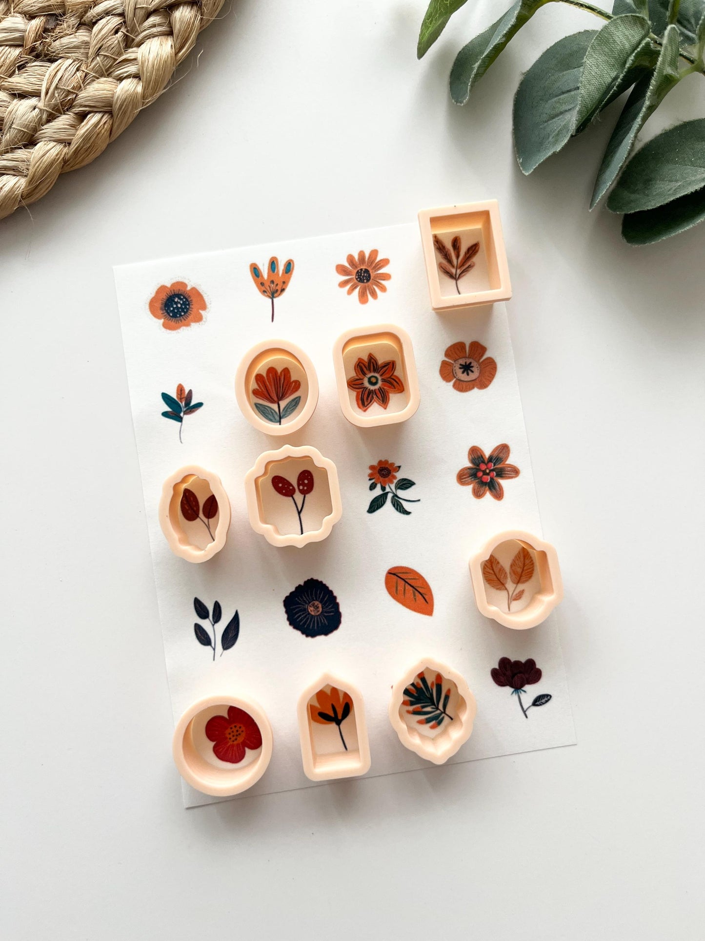 Fall Flower Transfer Paper + Charm Cutters