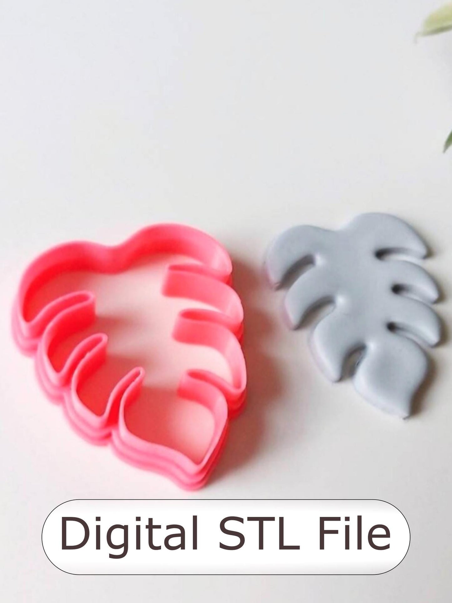 Monstera Polymer Clay Cutter - Digital STL File - 3 Sizes