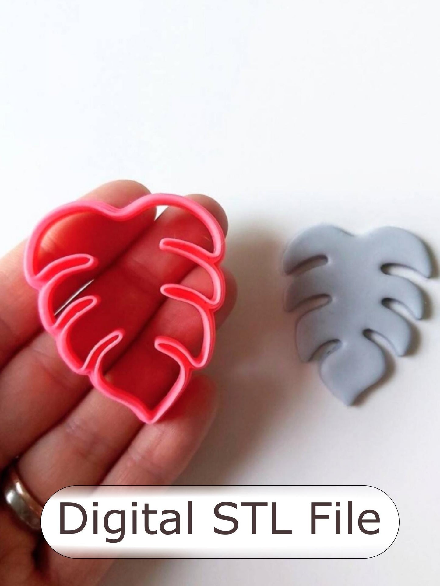 Monstera Polymer Clay Cutter - Digital STL File - 3 Sizes
