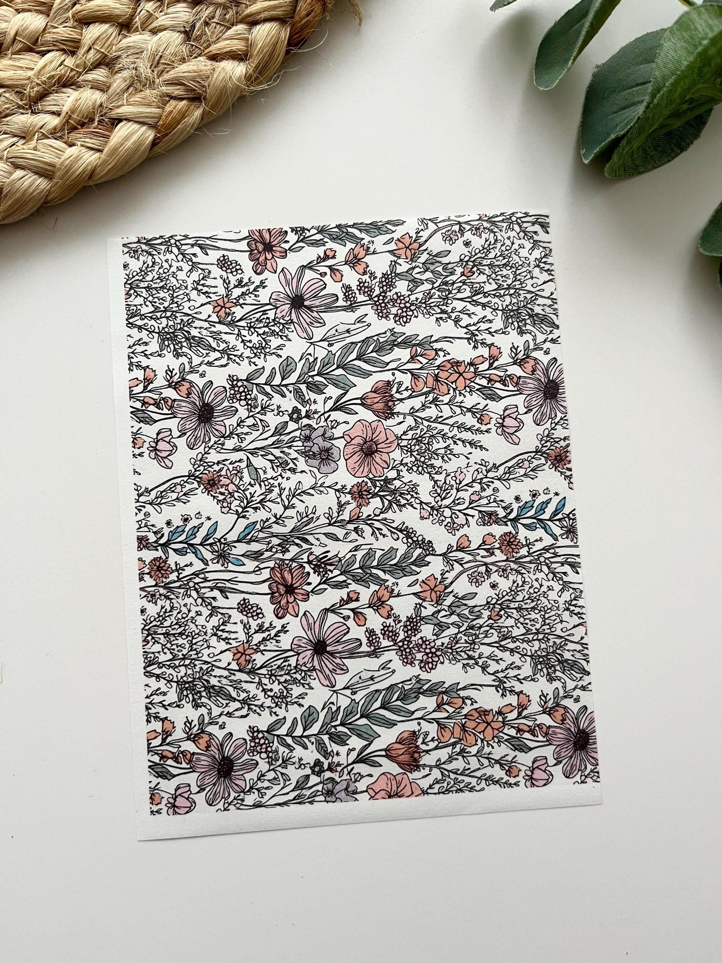 Flowers 9 Transfer Paper