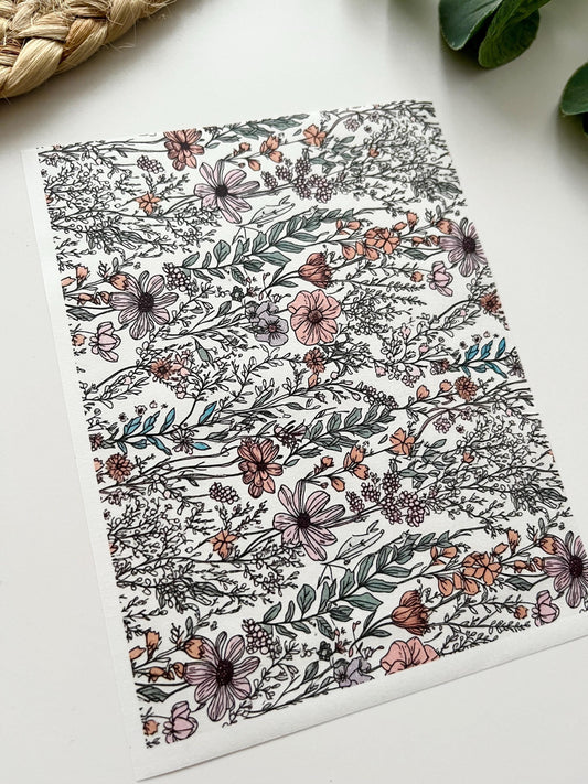 Flowers 9 Transfer Paper