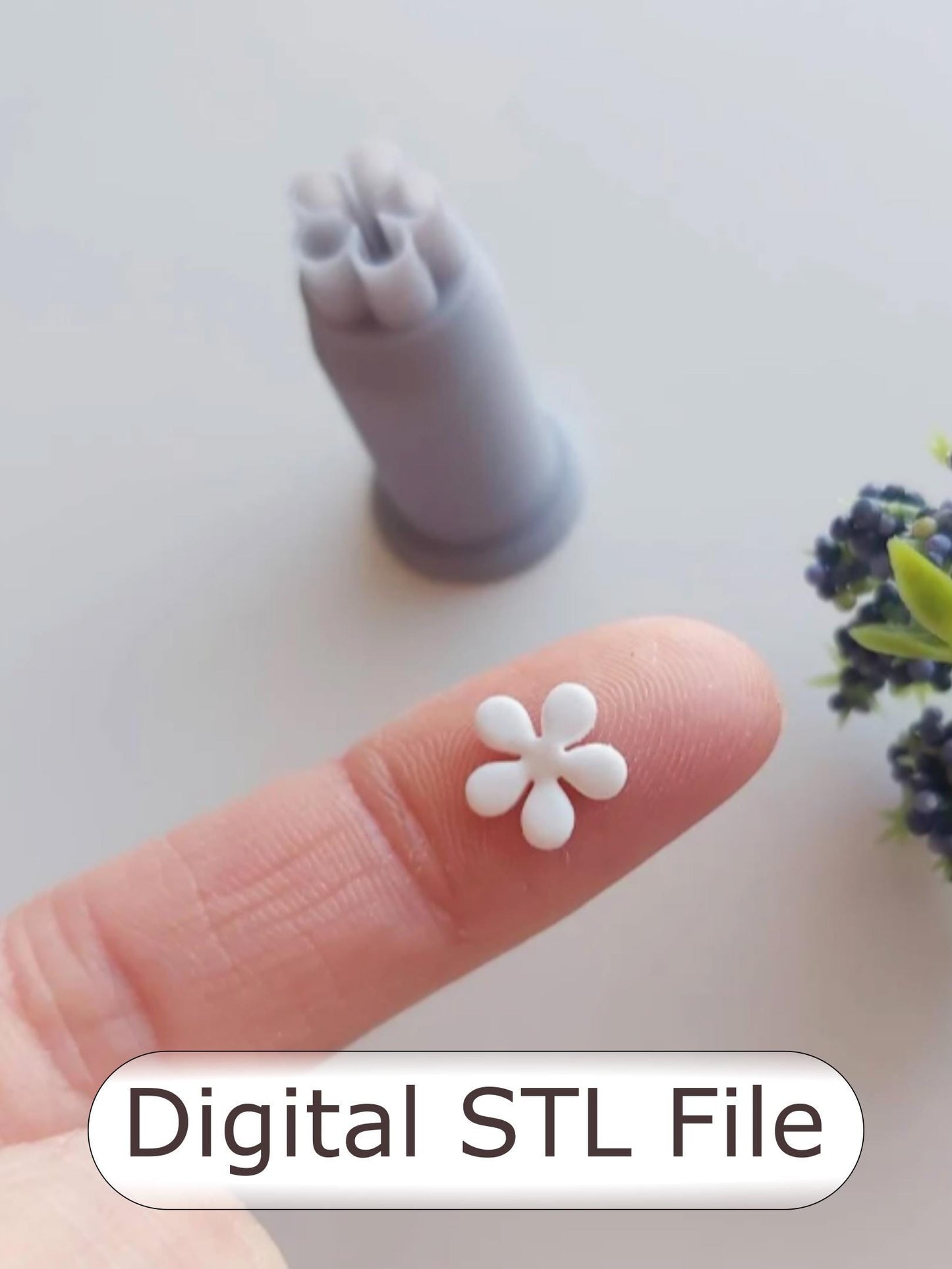Mini Daisy, Flower & Leaf Polymer Clay Cutters - Digital STL File
