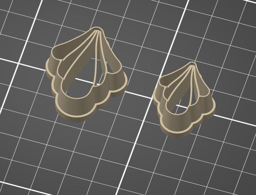 Embossed Petal Set Polymer Clay Cutter - Digital STL File