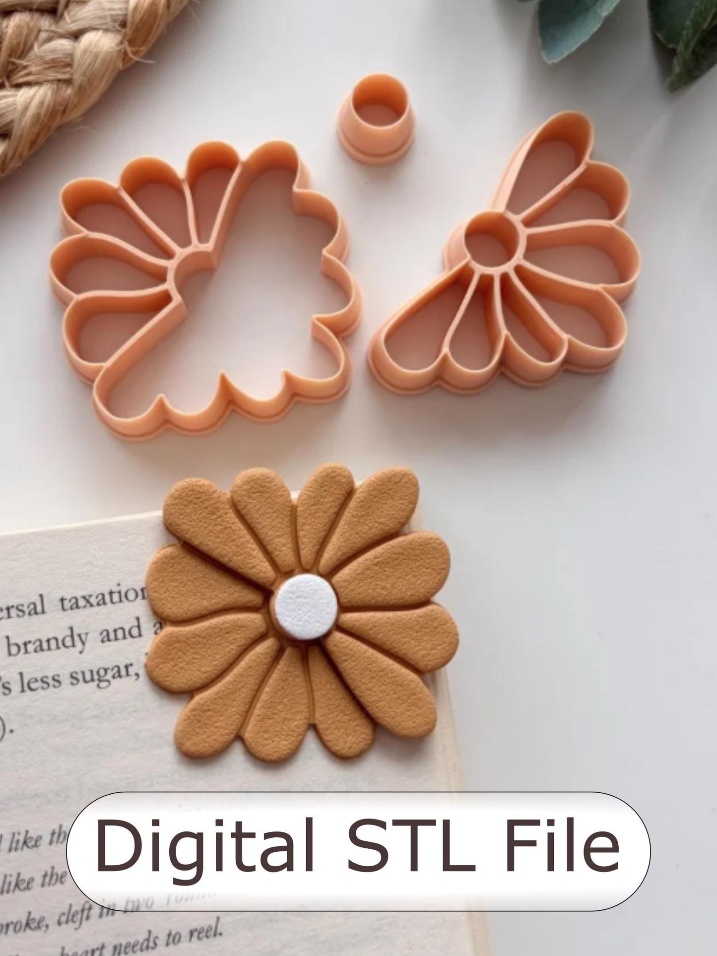 Matisse Sunflower Corner Bookmark Polymer Clay Cutter - Digital STL File