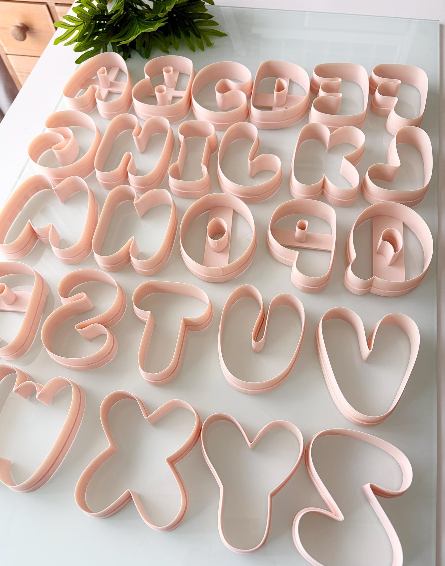 Bubble Alphabet Clay Cutters 90cm: Polymer Earring Making Tool (90mm/ 3.5")