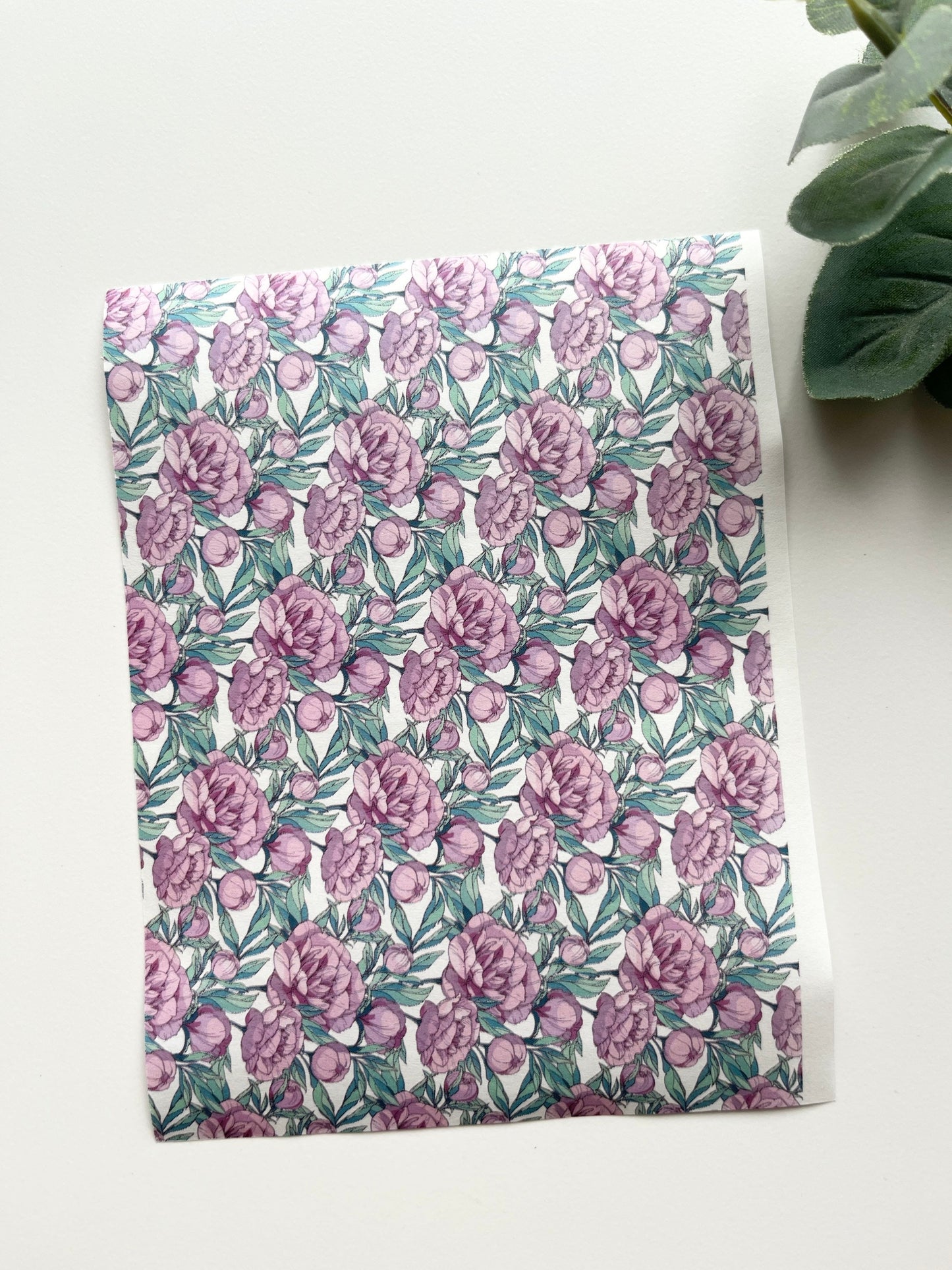Papier de transfert d'image de fleurs mauves