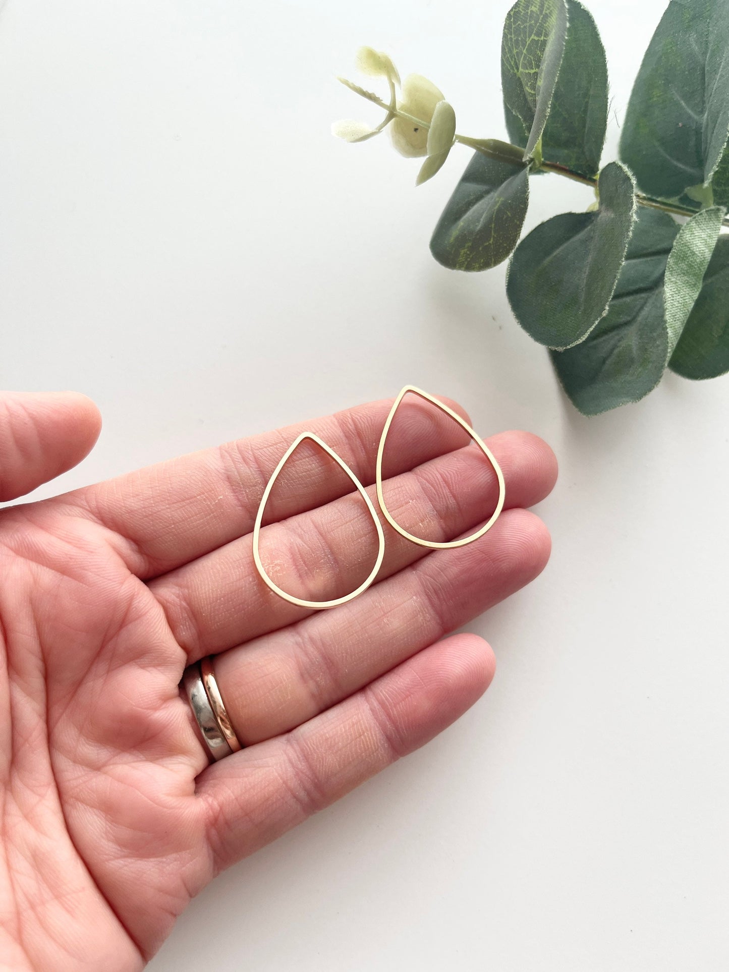 Teardrop Brass Charms