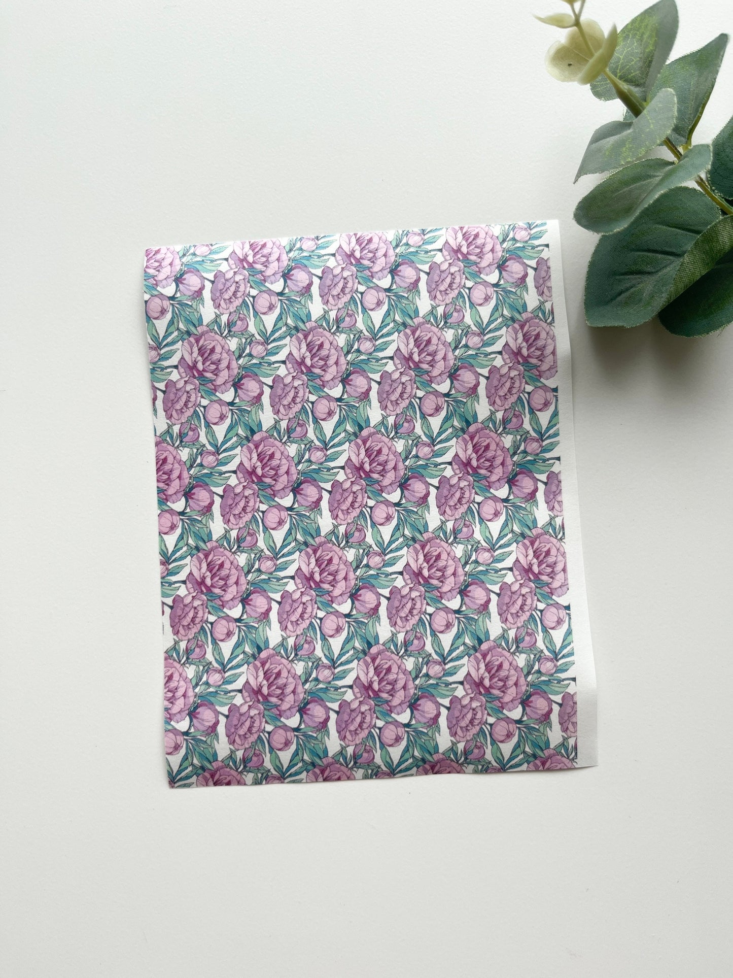 Papier de transfert d'image de fleurs mauves