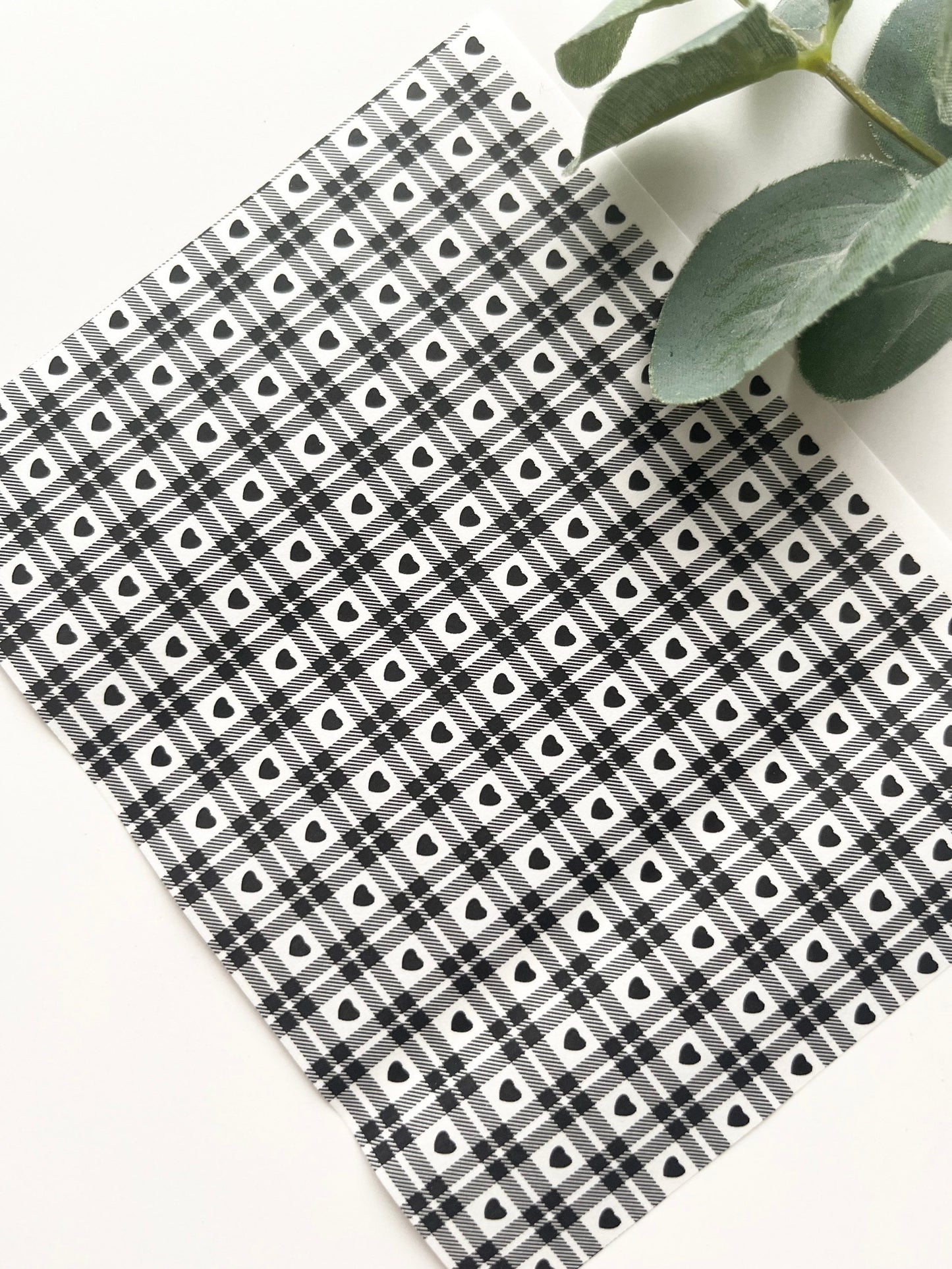 Heart Gingham Transfer Paper