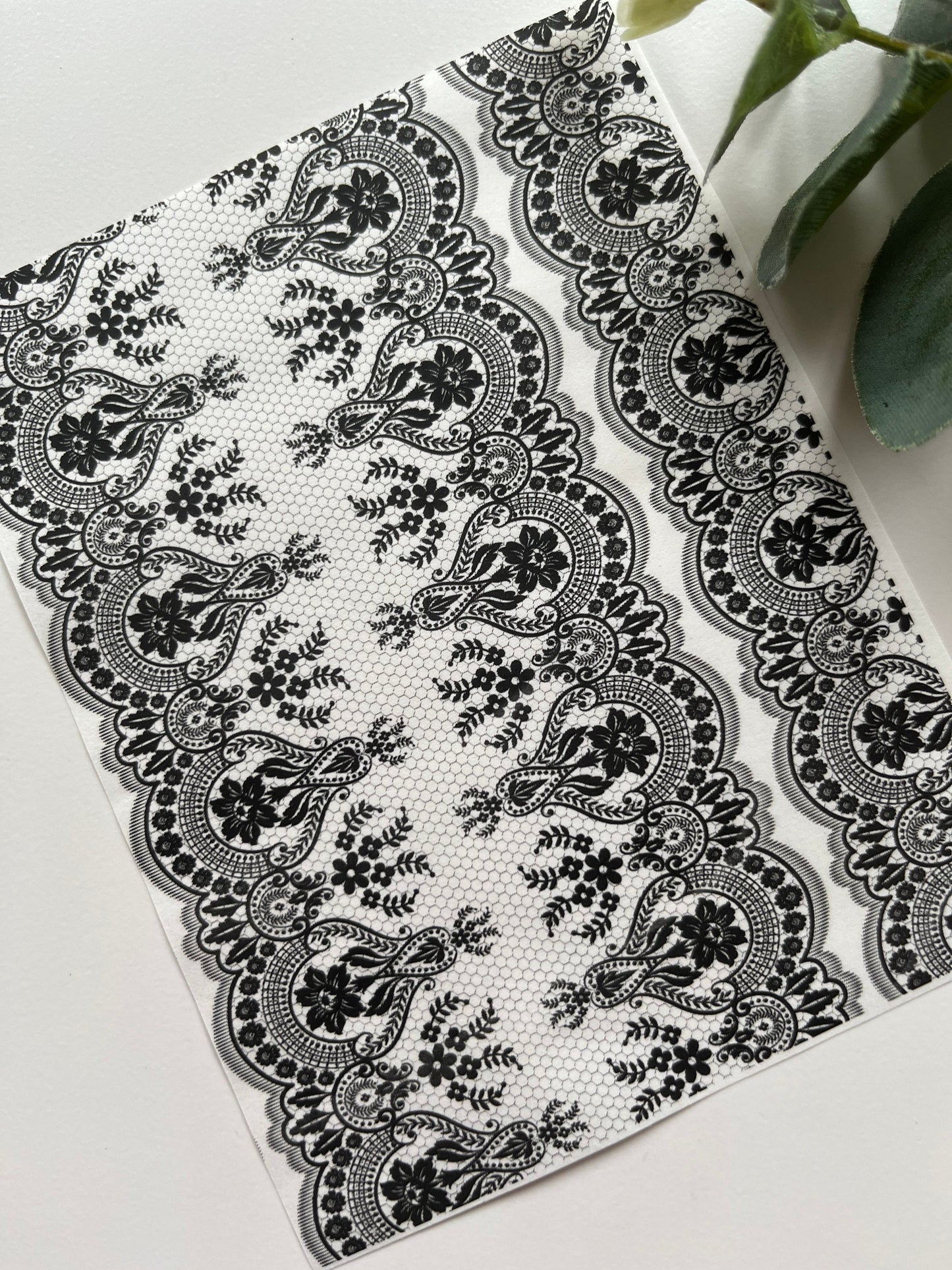 Black Lace Image Transfer Paper