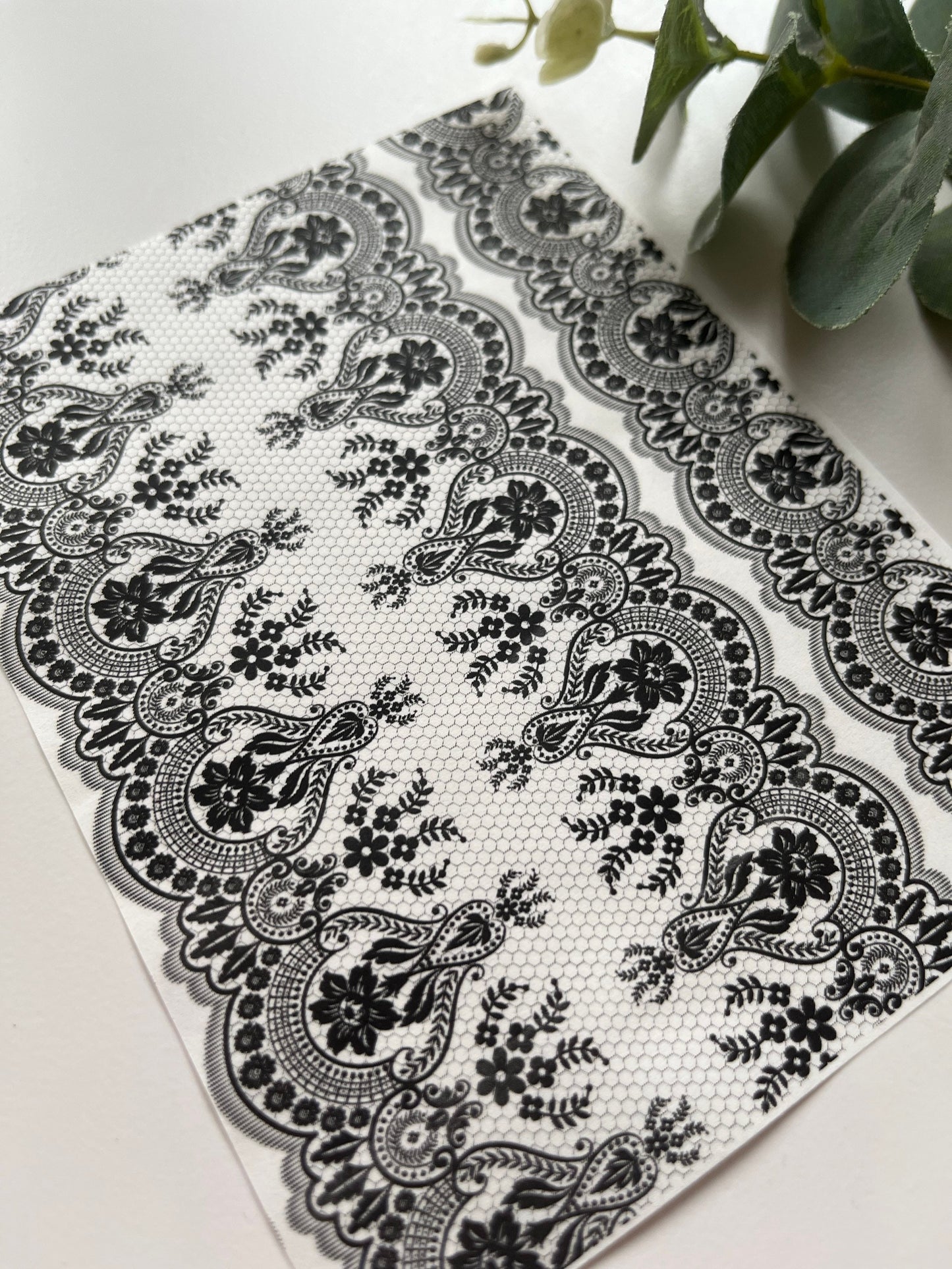 Black Lace Image Transfer Paper