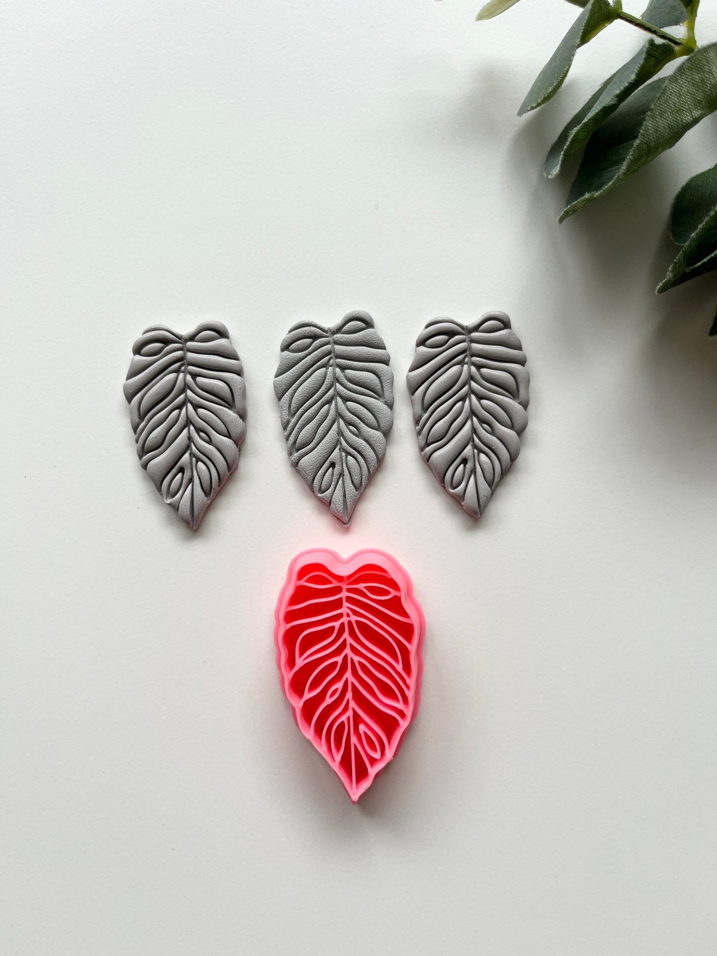 Embossed Tropical Leaf