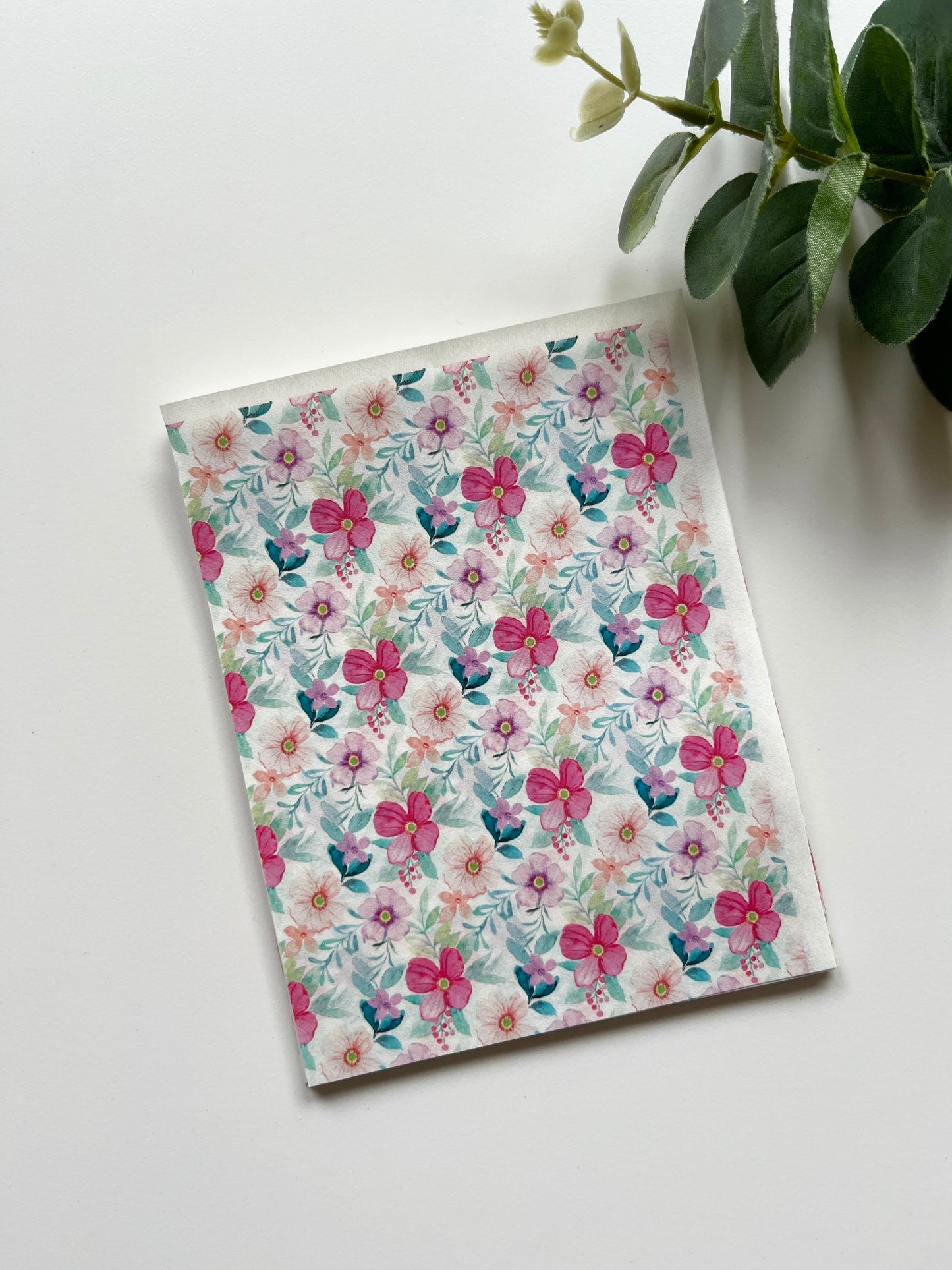 Watercolor Flowers Image Transfer Paper