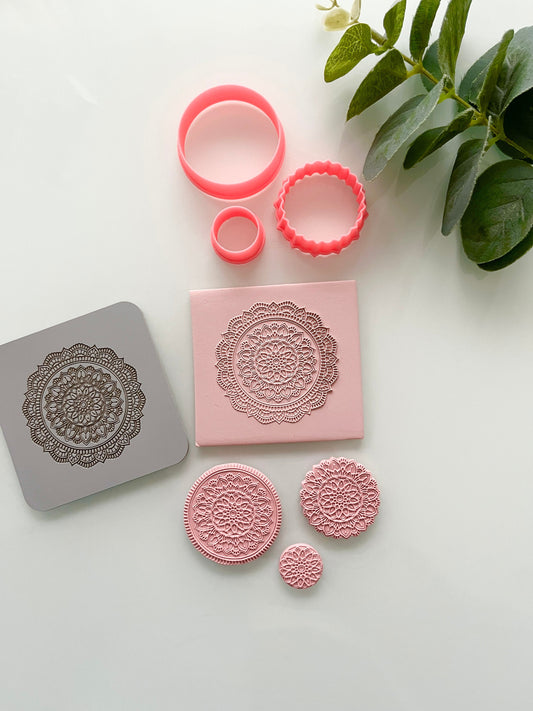 Ornate Flower #2 Texture Mat Plus Cutters