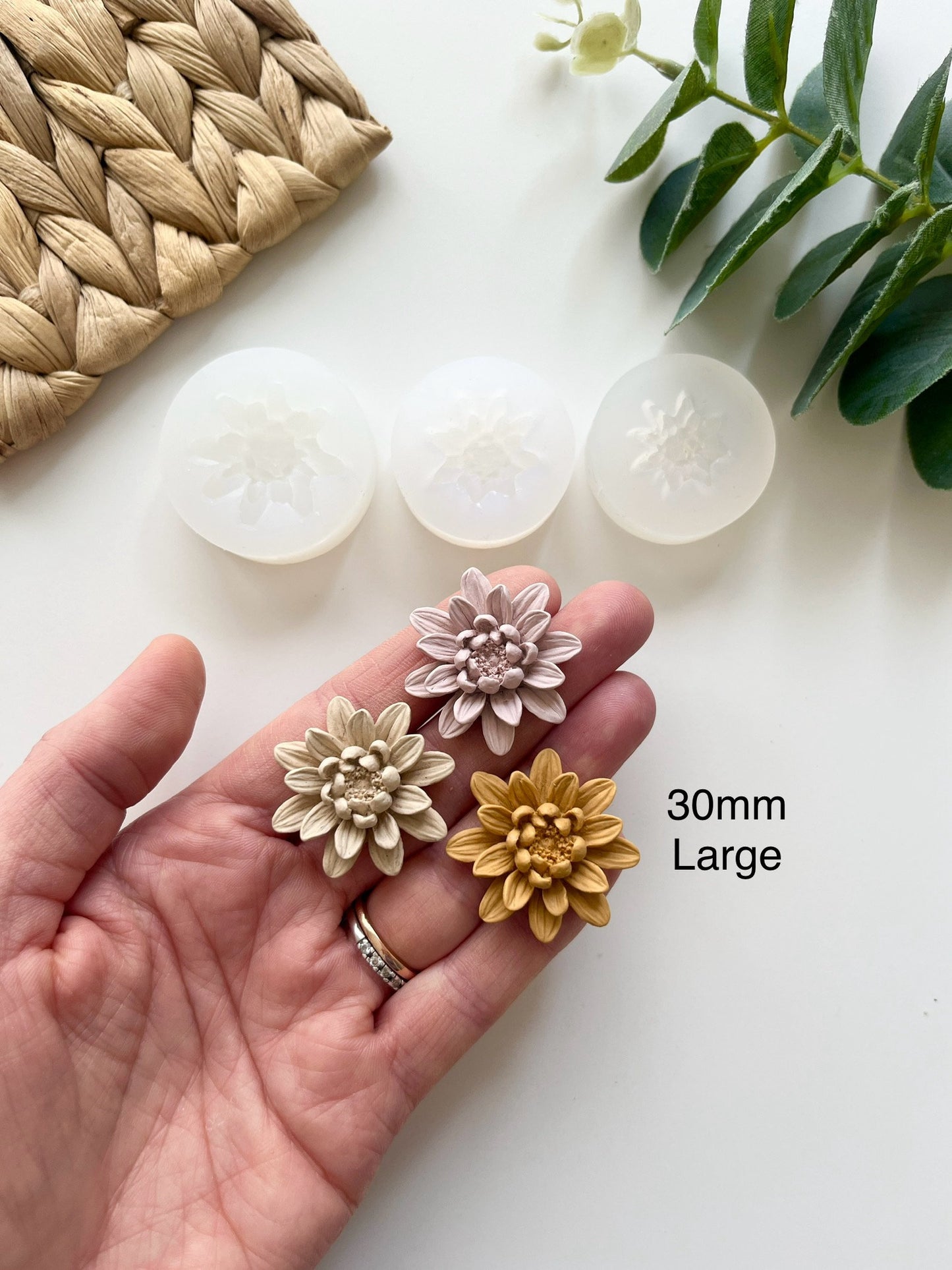 Lily Flower Moulds - 5 Sizes for Polymer Clay Earring Making - Floral Summer Collection