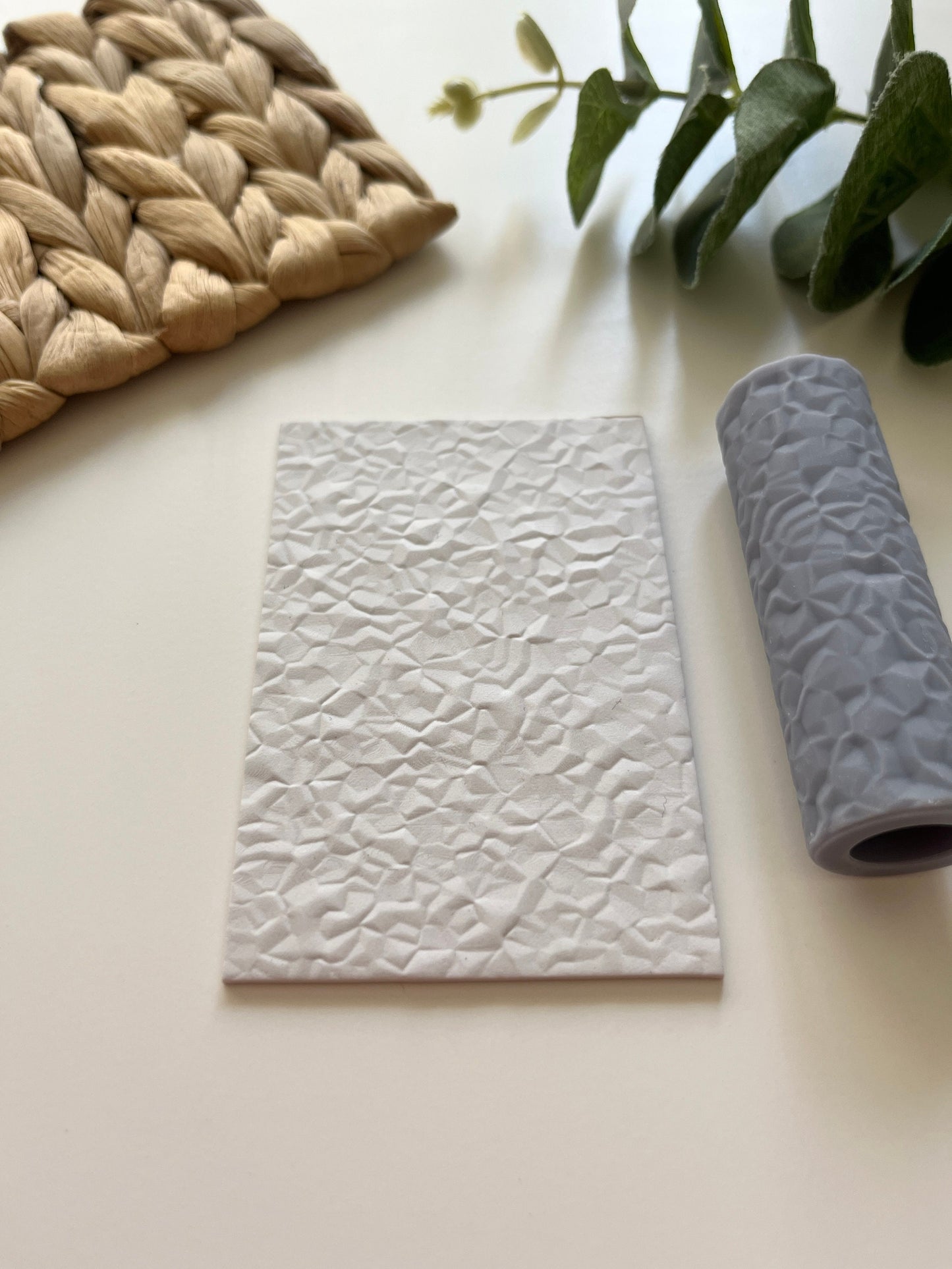 Crinkled Paper Clay Texture Roller