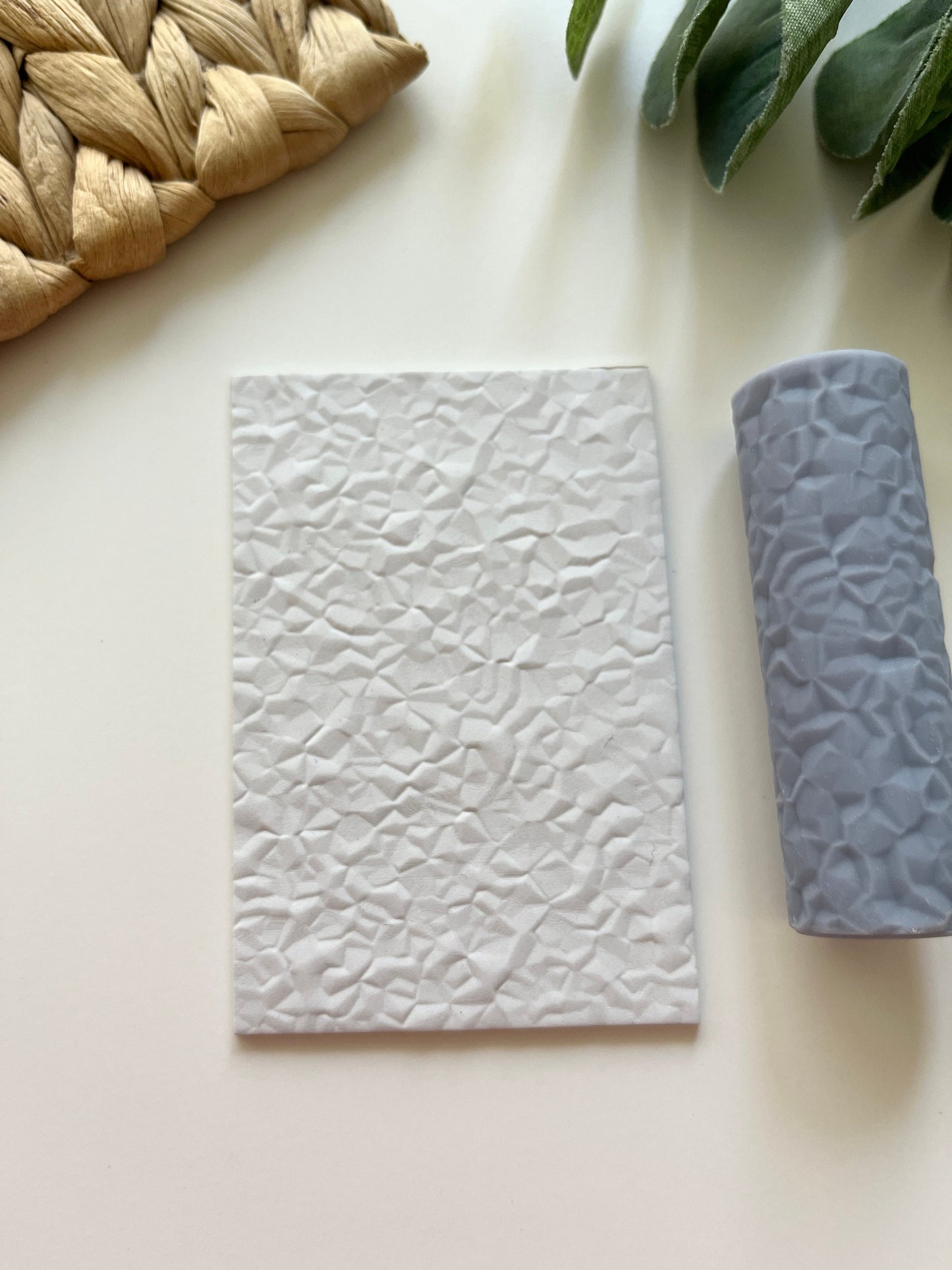 Crinkled Paper Clay Texture Roller