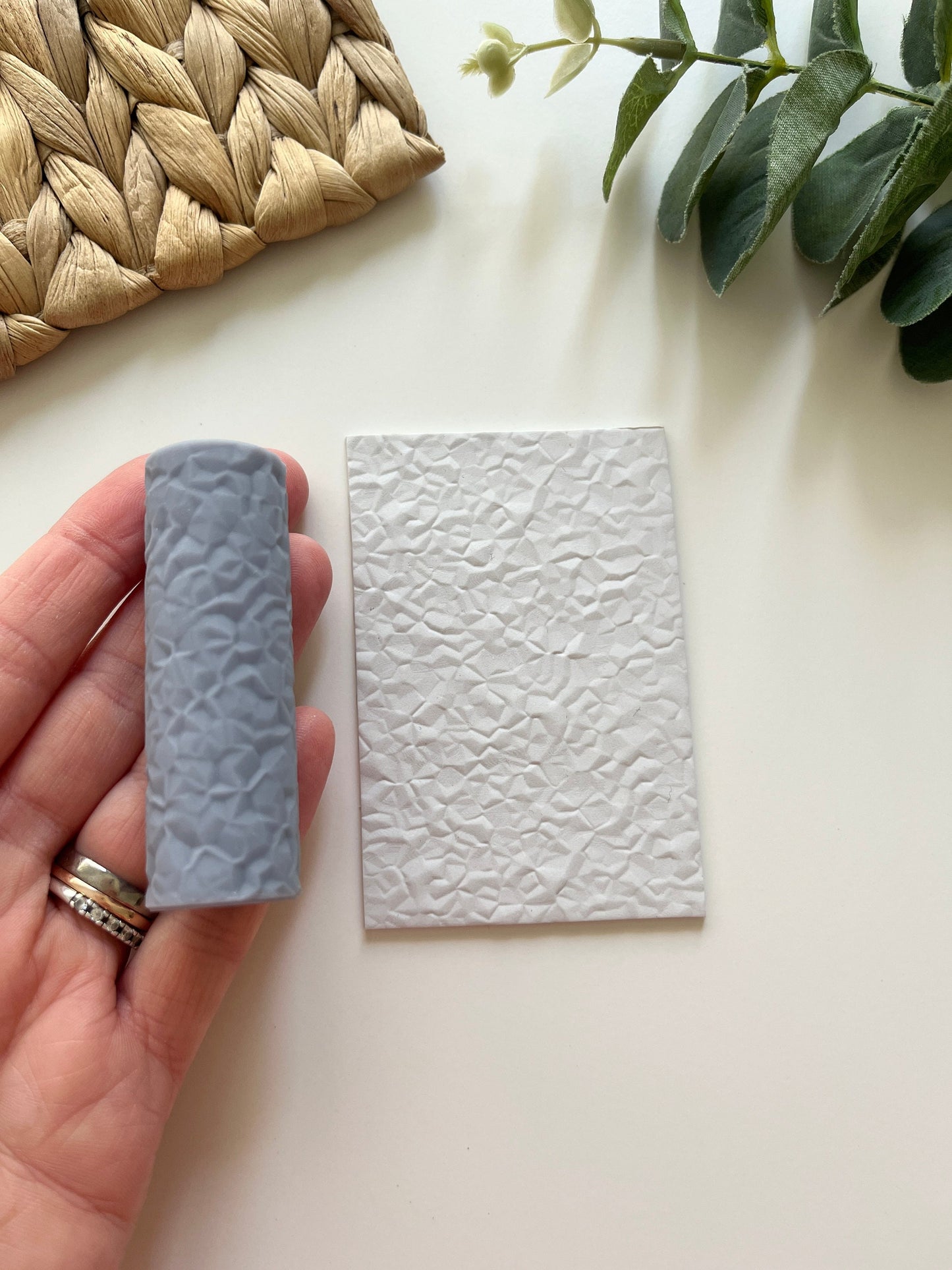 Crinkled Paper Clay Texture Roller