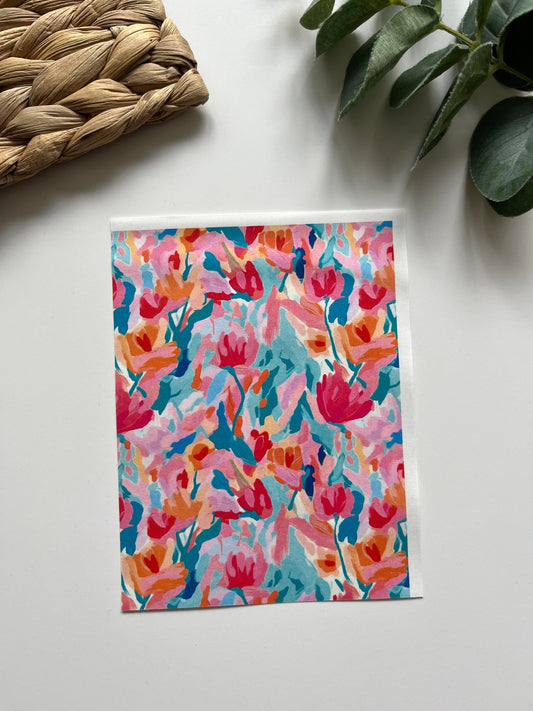 Abstract Blooms Image Transfer Paper (1 Sheet)