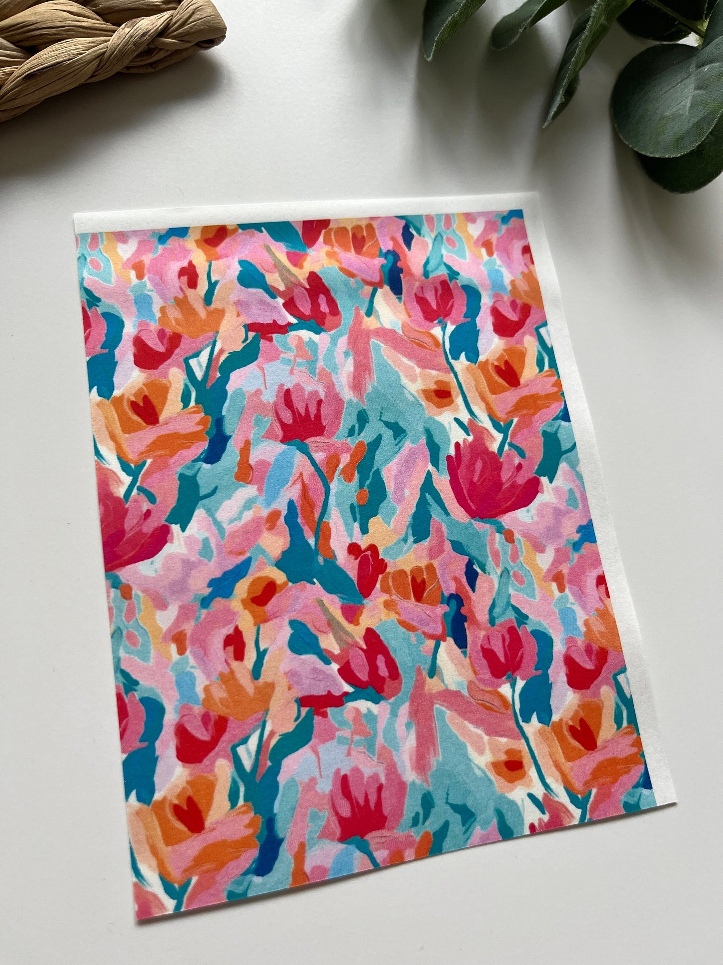 Abstract Blooms Image Transfer Paper (1 Sheet)