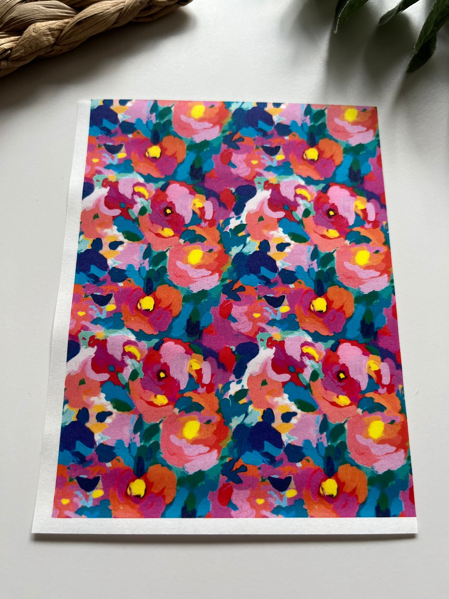 Floral Painting Image Transfer Paper (1 Sheet)