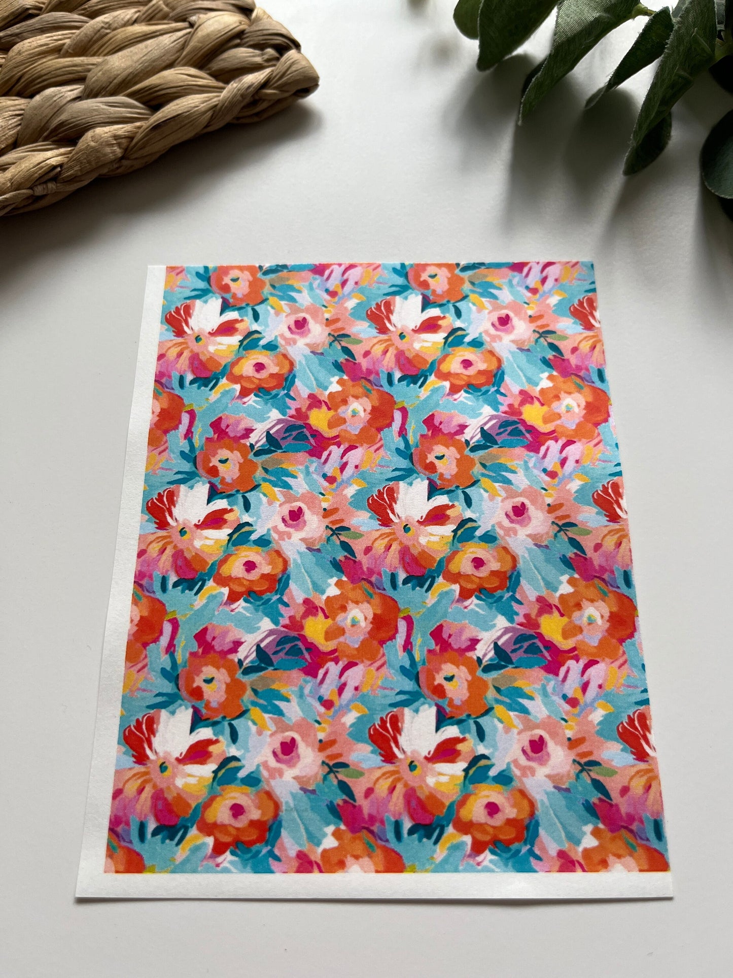 Turquoise Blue Image Transfer Paper (1 Sheet)