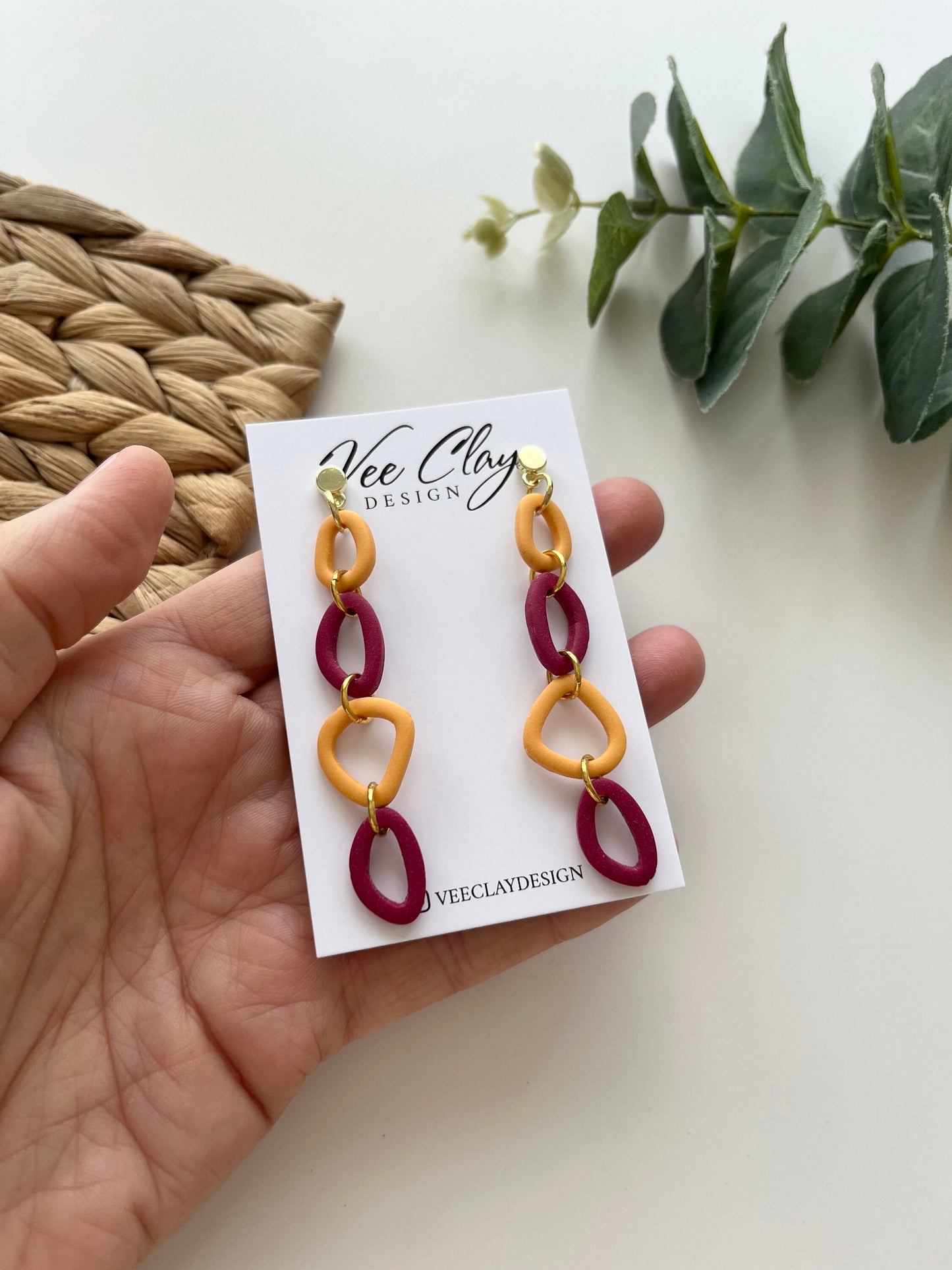 Skinny Pebbles Polymer Clay Earrings