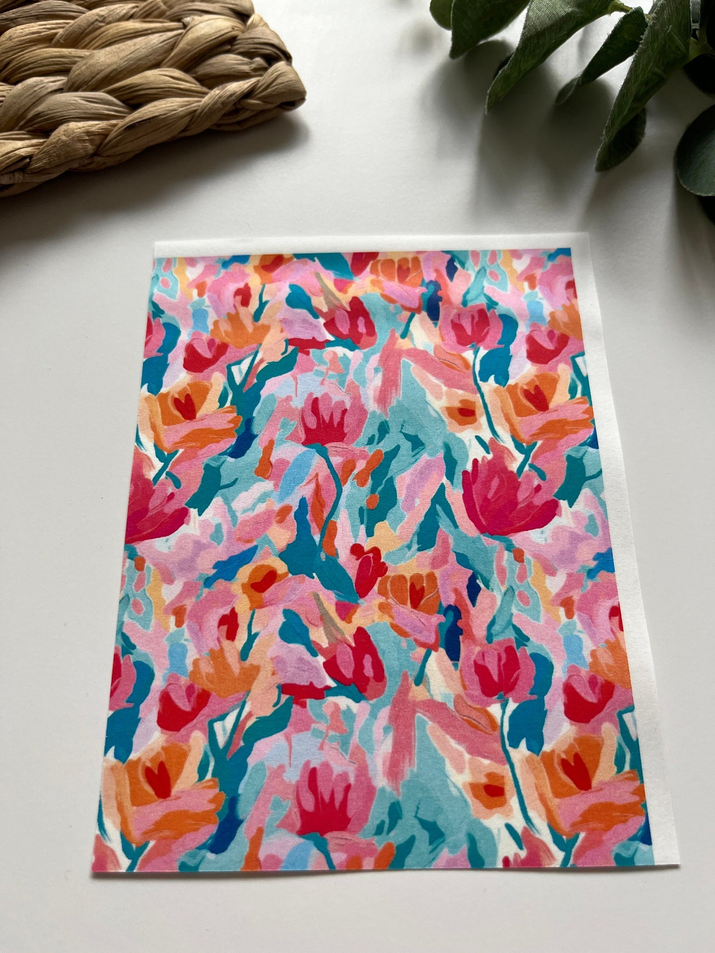 Abstract Blooms Image Transfer Paper (1 Sheet)