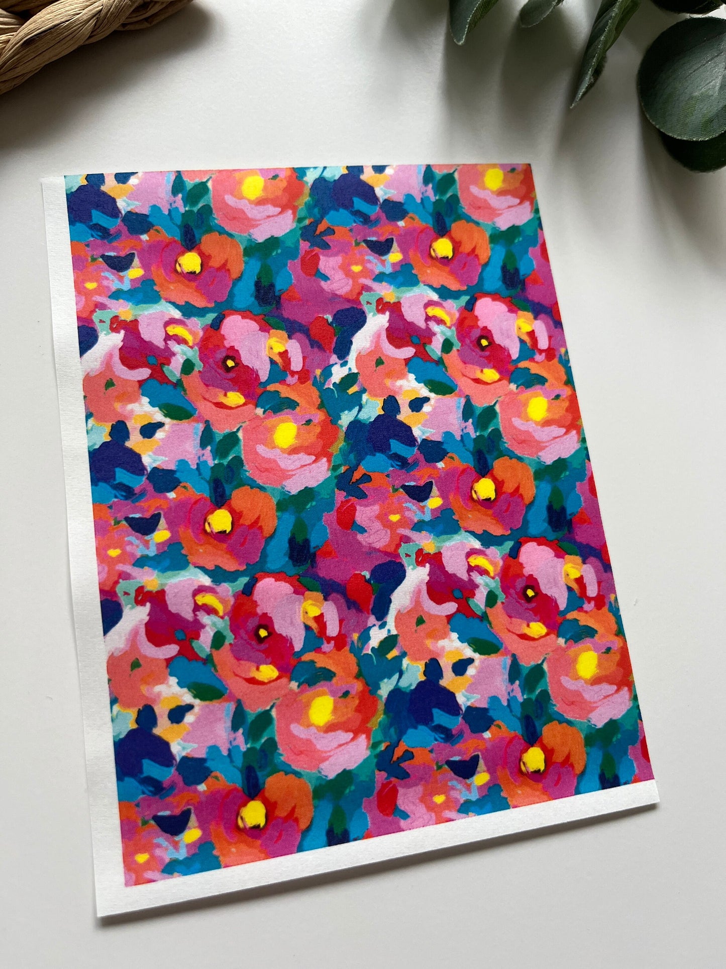 Floral Painting Image Transfer Paper (1 Sheet)