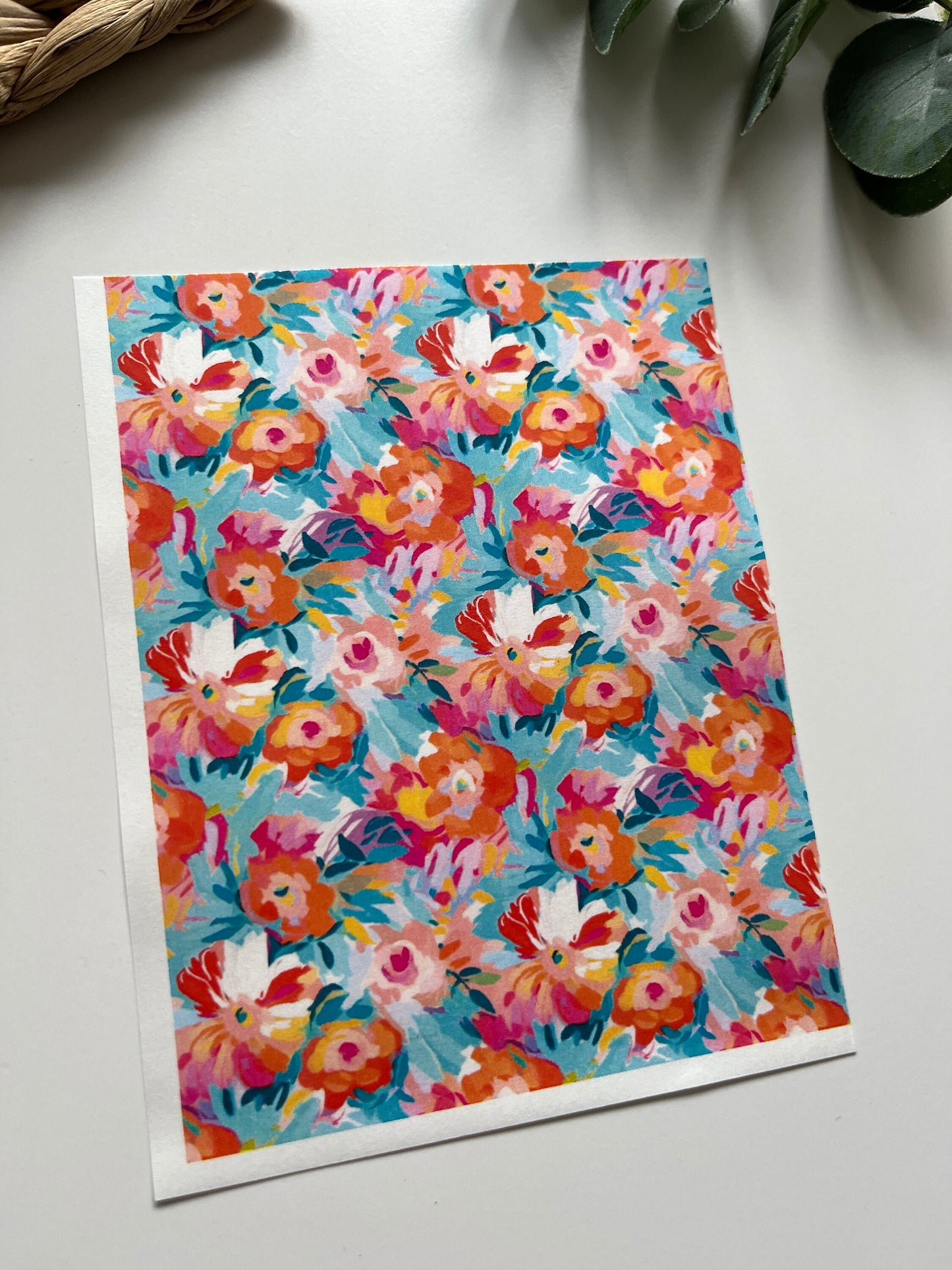 Turquoise Blue Image Transfer Paper (1 Sheet)