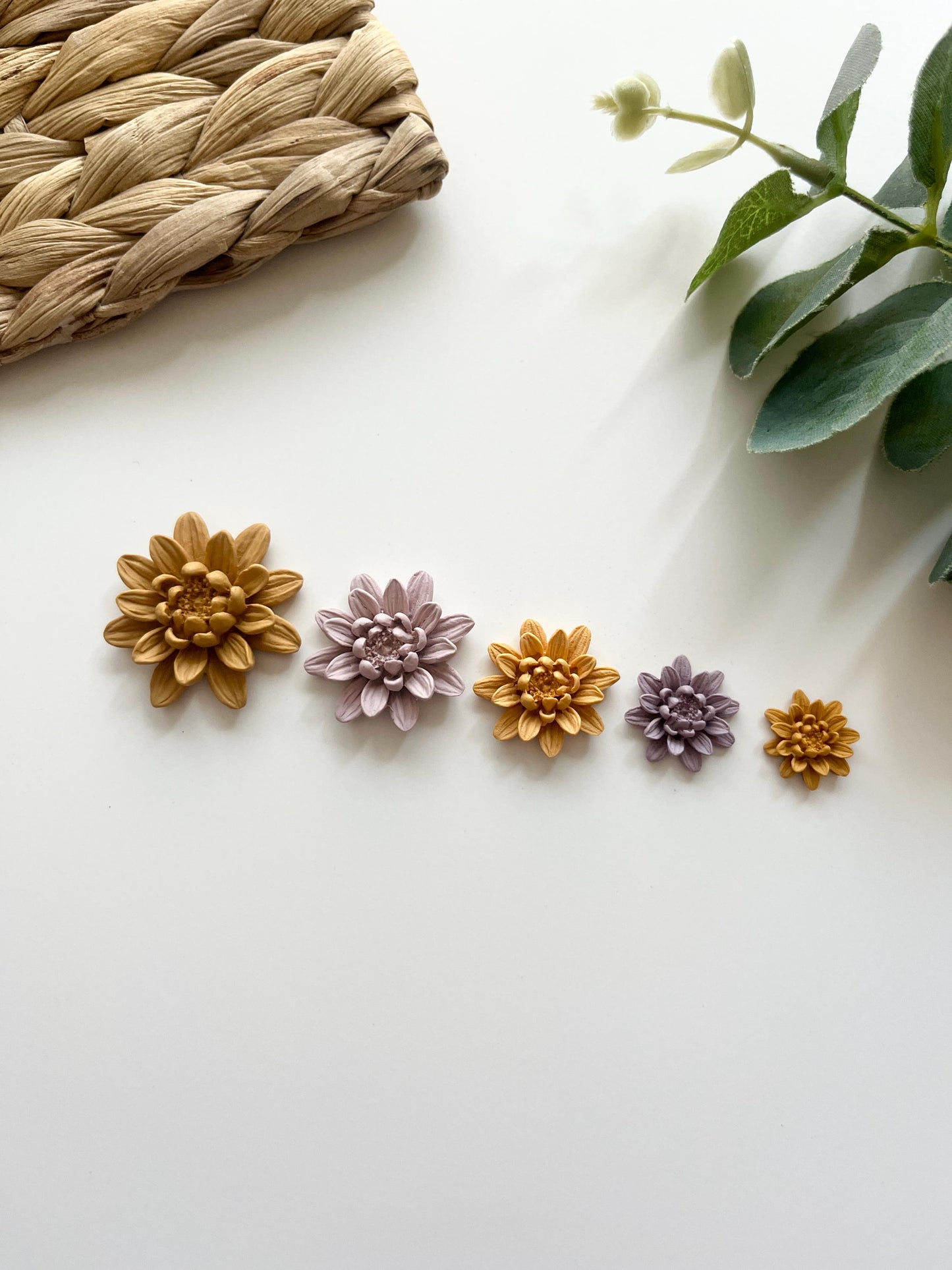 Lily Flower Moulds - 5 Sizes for Polymer Clay Earring Making - Floral Summer Collection