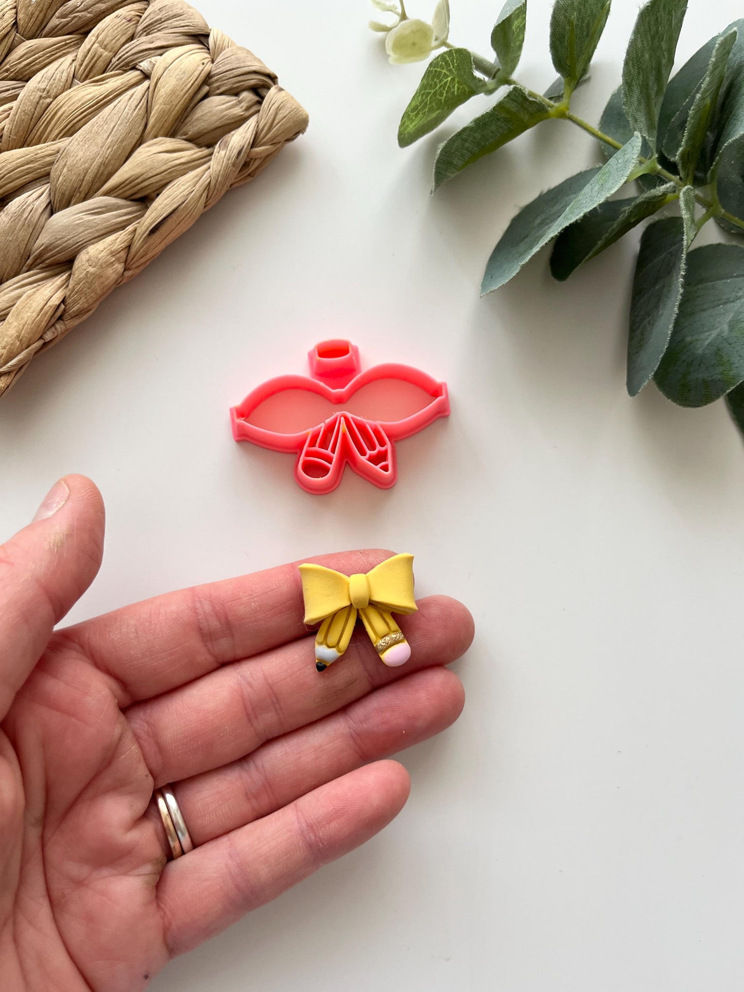 Back to School-  Curved Pencil Bowtie Clay Cutter