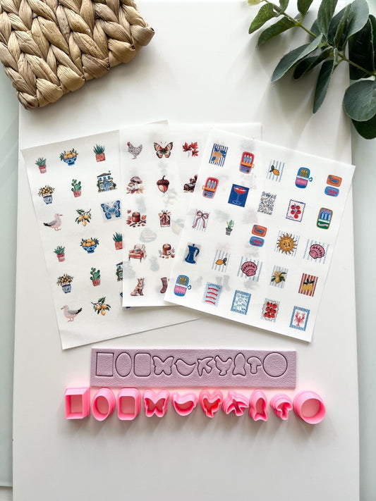 Charms Transfer Paper + Matching 10 Cutters