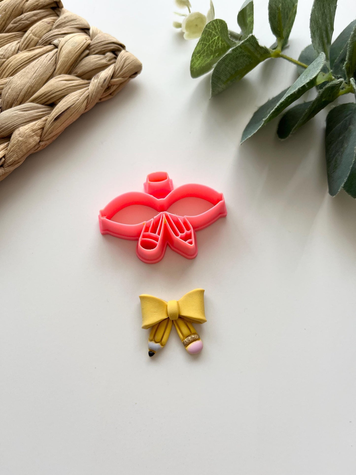 Back to School-  Curved Pencil Bowtie Clay Cutter
