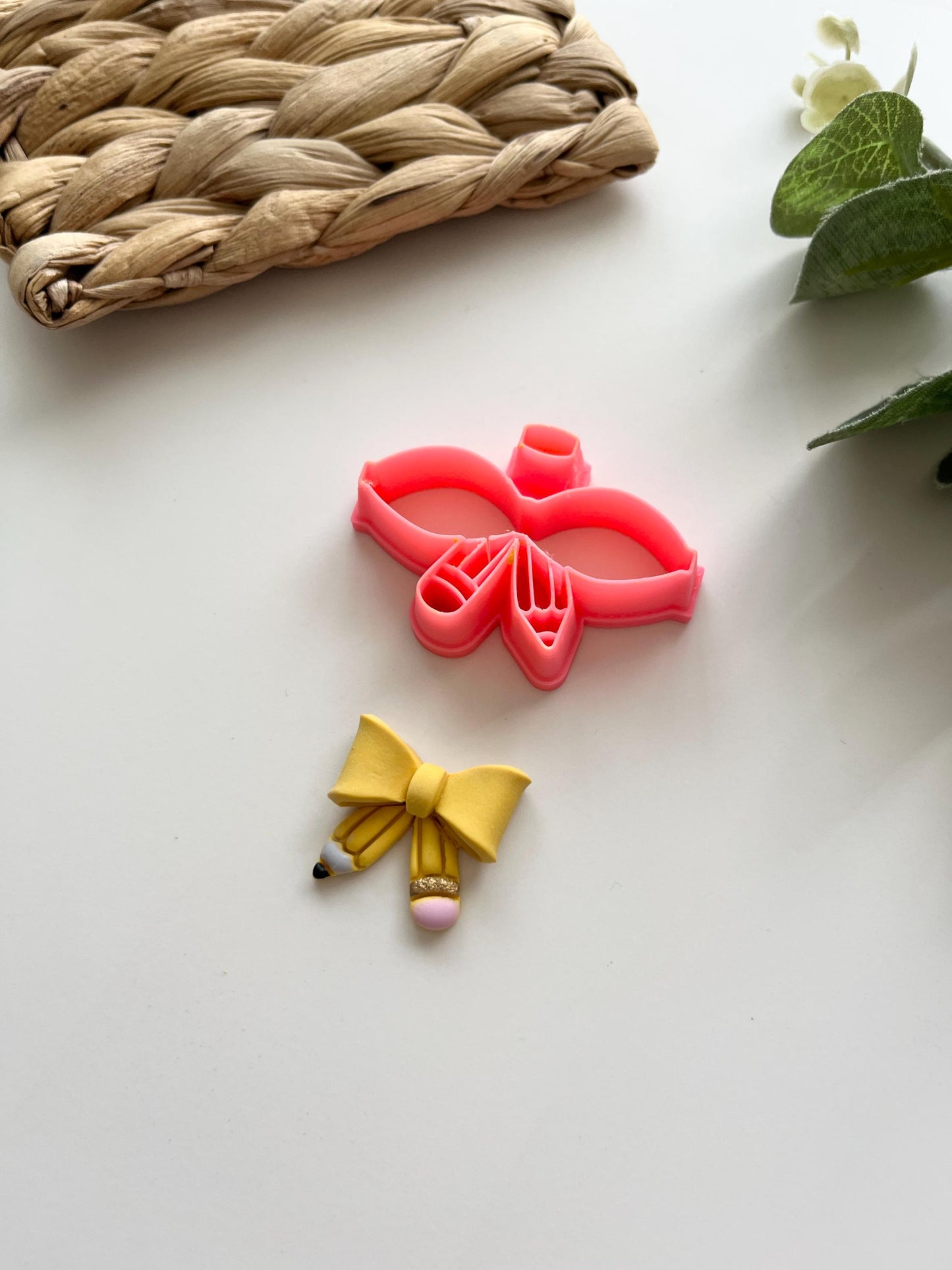 Back to School-  Curved Pencil Bowtie Clay Cutter