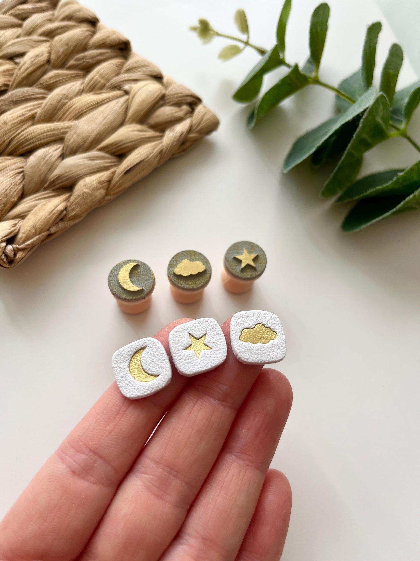 Mini Stamps Moon, Star & Cloud