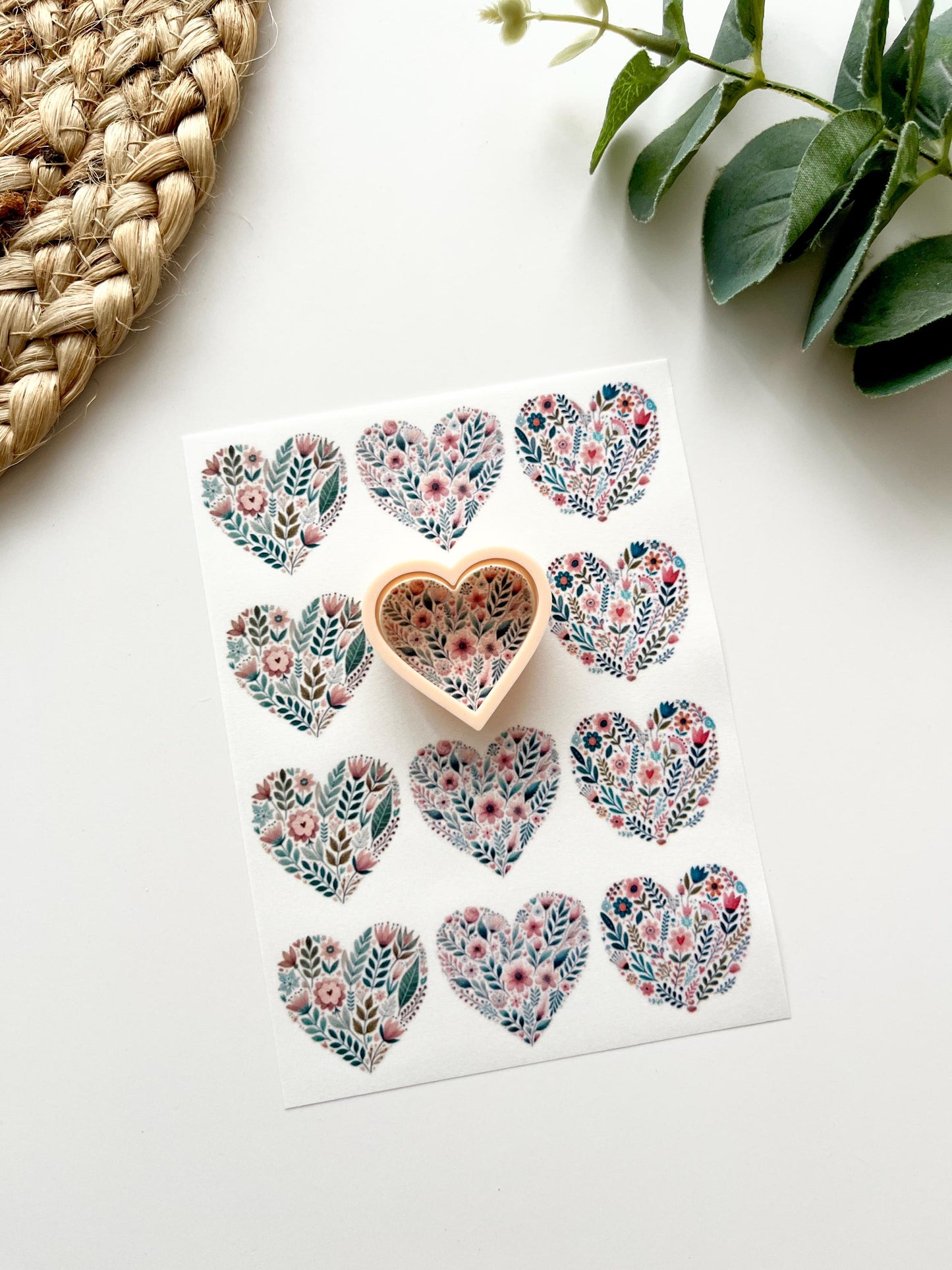Floral Heart Transfer Paper + Cutter