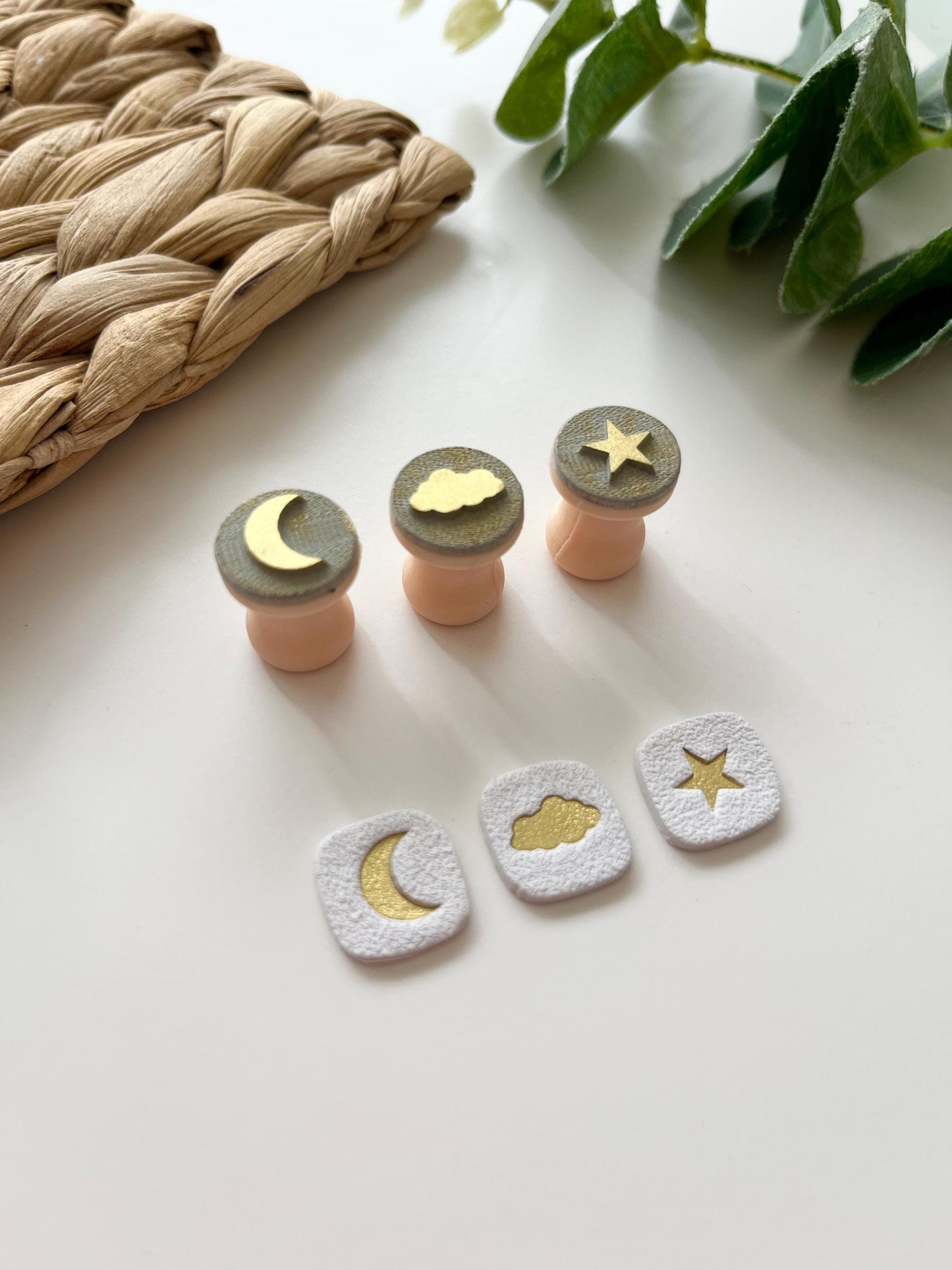 Mini Stamps Moon, Star & Cloud