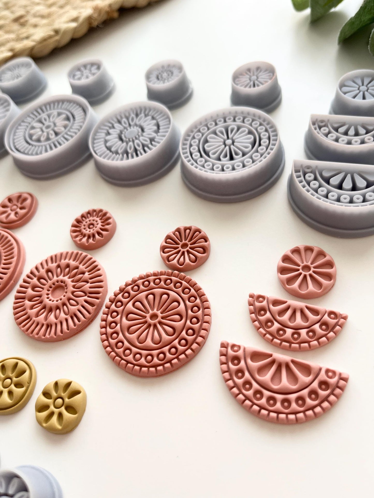 Organic Bundle of 5 Sets PLUS 3 Studs - Polymer Clay Cutters