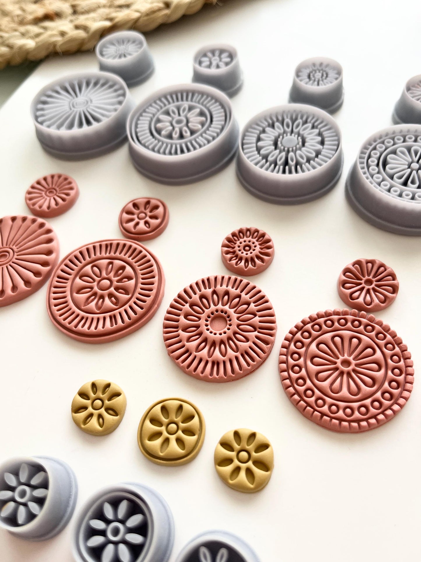 Organic Bundle of 5 Sets PLUS 3 Studs - Polymer Clay Cutters