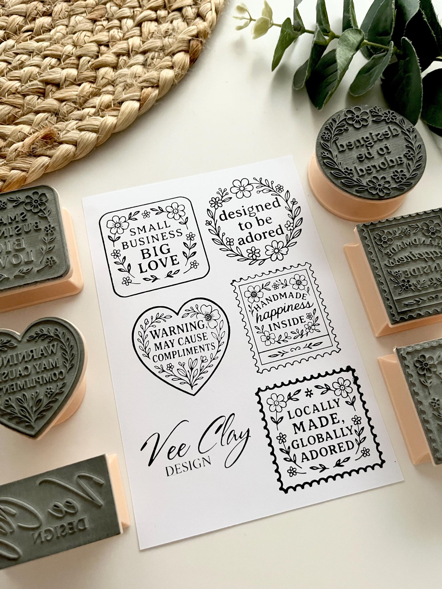 Text Stamps: Custom, Ink Stamp, Mica Powder, Polymer Clay & Jewelry Tools