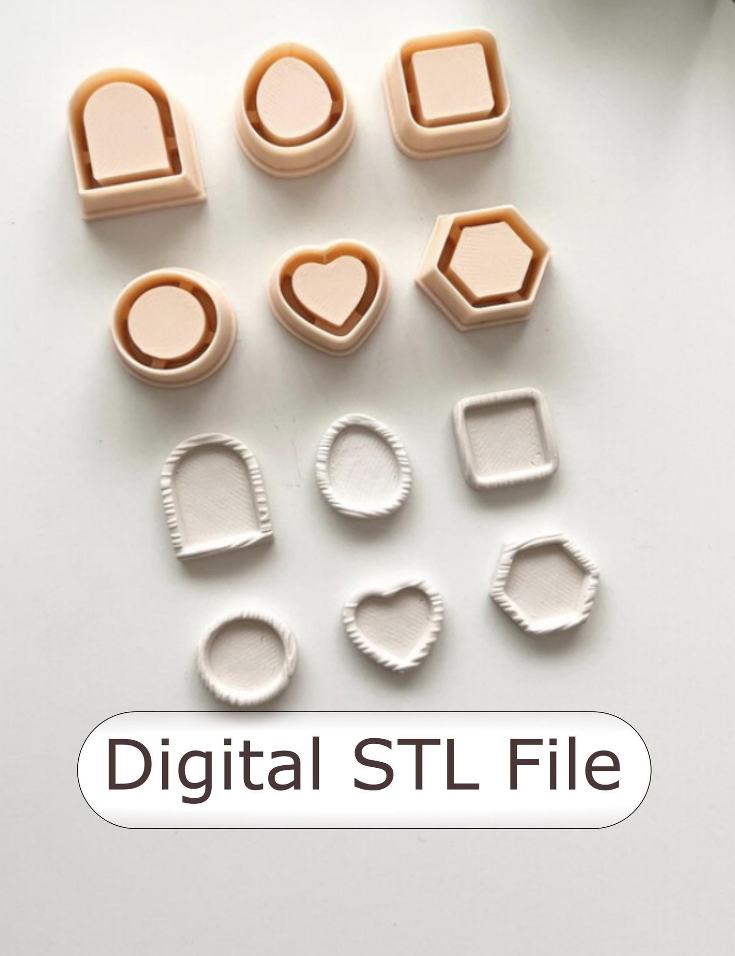 Bookshelf Studs Polymer Clay Cutter - Digital STL File - 7 Cutters
