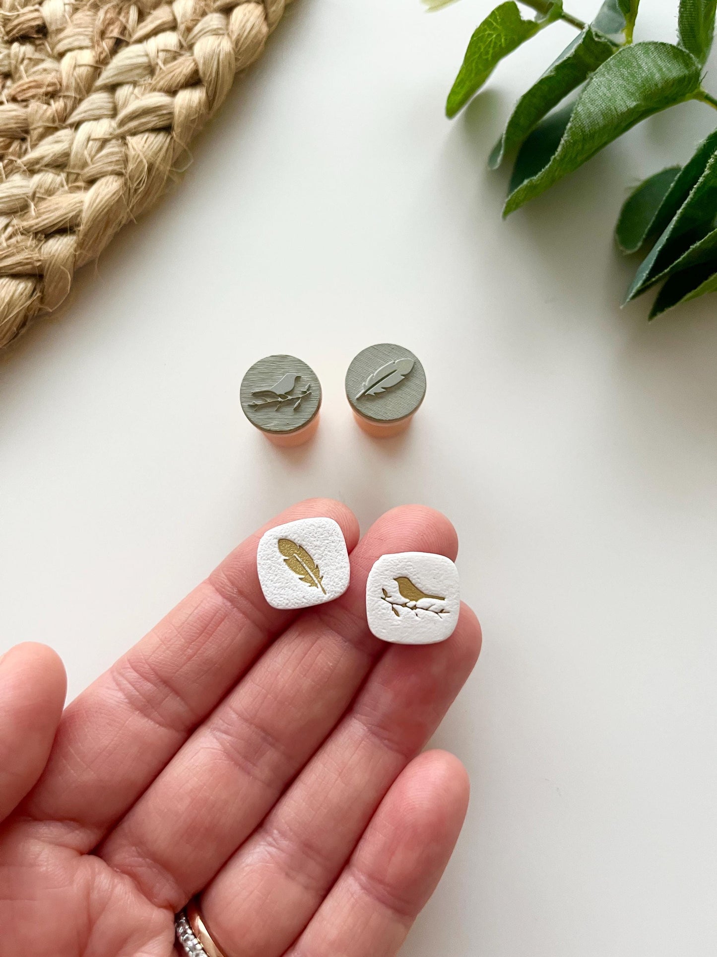 Bird and Feather Stamps: Mica Powder