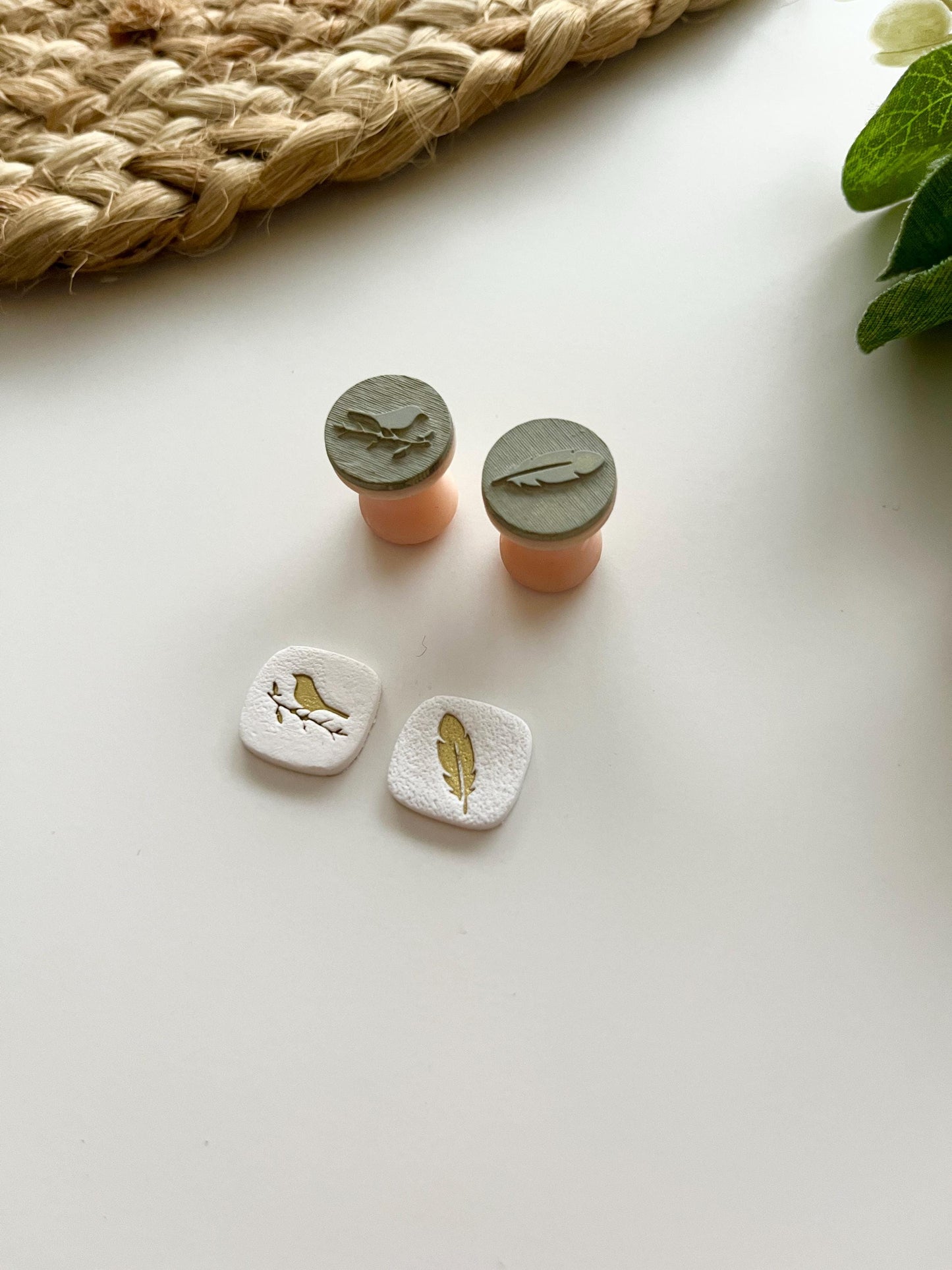 Bird and Feather Stamps: Mica Powder