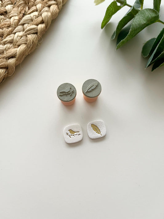 Bird and Feather Stamps: Mica Powder