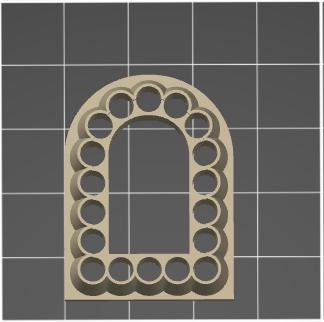Bead Border Arch Polymer Clay Cutter - Digital STL File